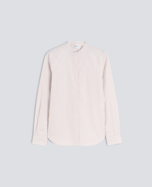 HEMD AUS BAUMWOLLPOPELINE MIT STREIFEN - BEIGE - ASPESI
