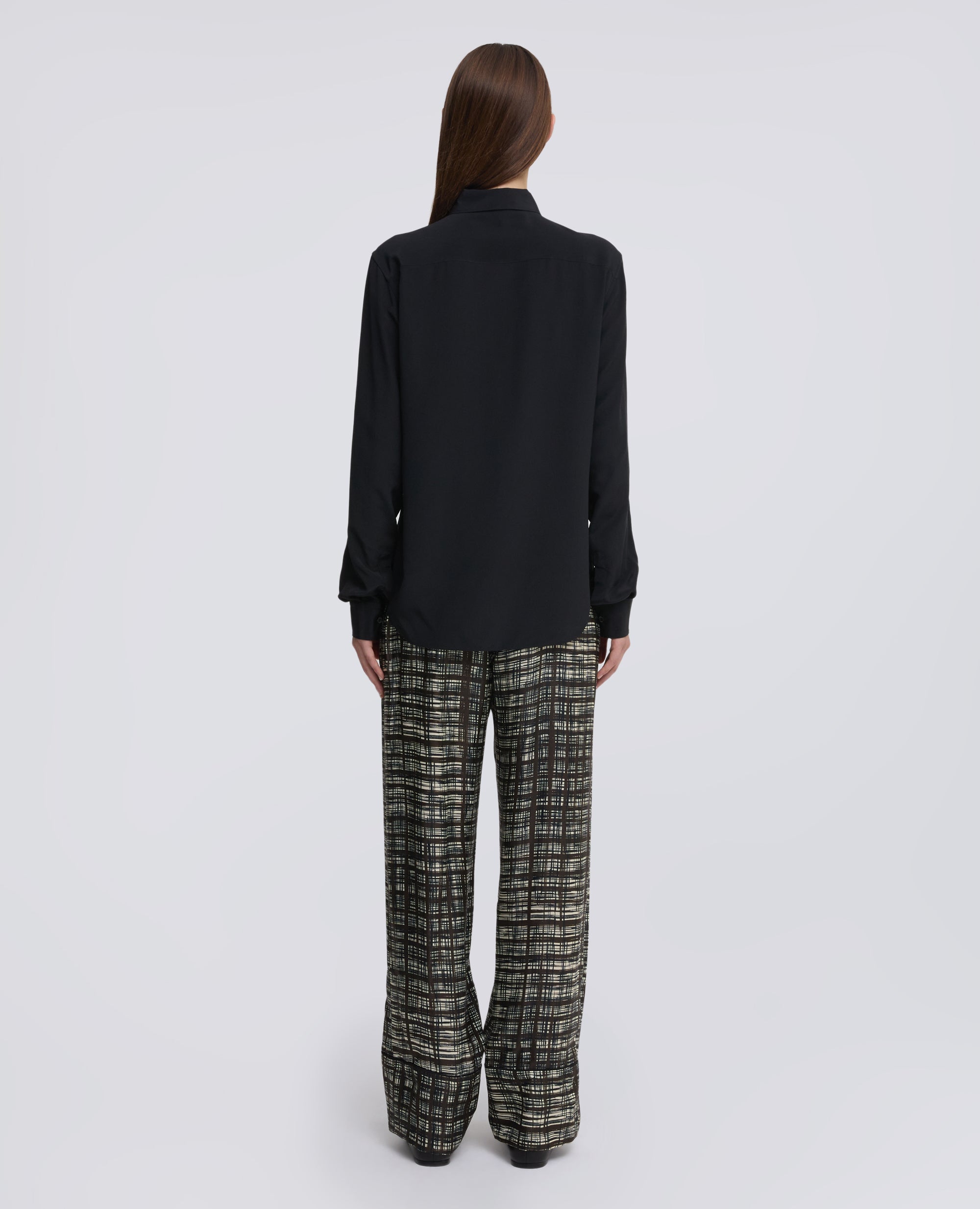 CAMICIA IN CREPE DE CHINE DI SETA - BLACK - ASPESI