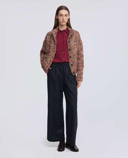 CAMICIA IN CREPE DE CHINE DI SETA - ROSSO - ASPESI