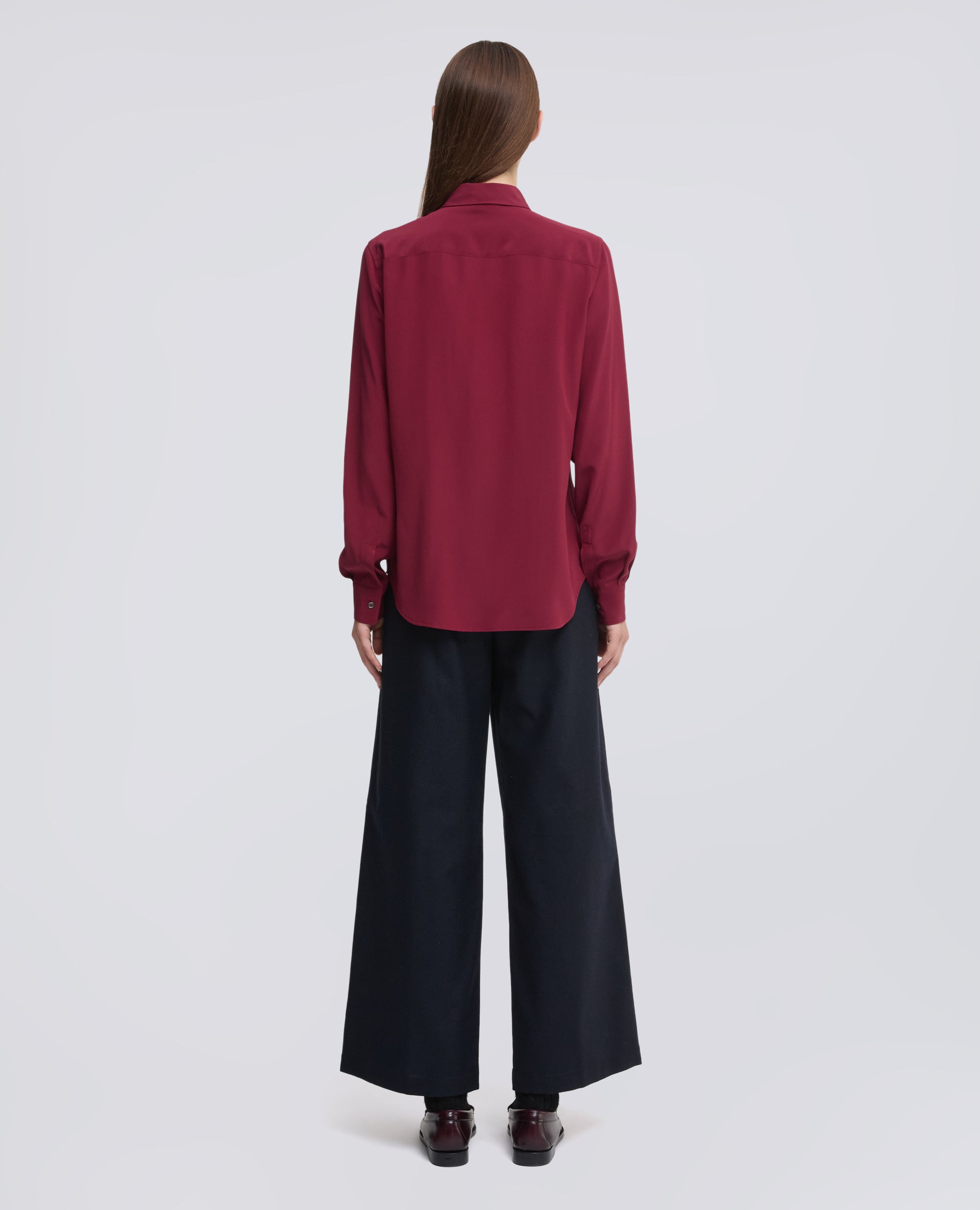 CAMICIA IN CREPE DE CHINE DI SETA - ROSSO - ASPESI