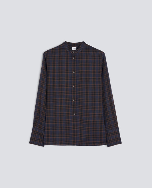 CHEMISE EN MODAL AVEC COL MAO - MULTICOLEUR - ASPESI