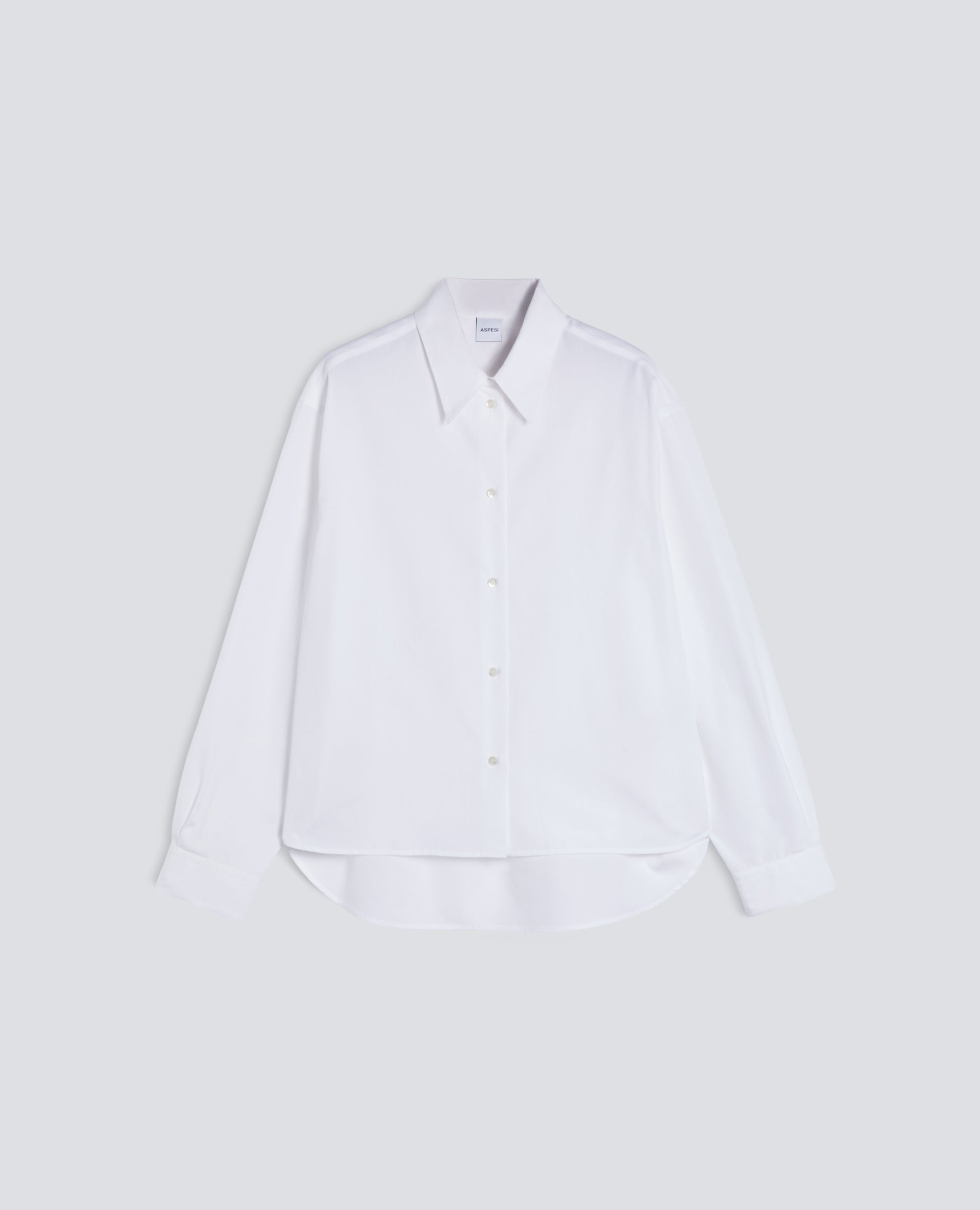 CAMICIA BOXY IN POPELINE DI COTONE - BIANCO - ASPESI