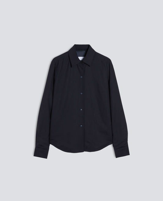 GIACCA CAMICIA -GLUE- IN FLANELLA TECNOLANA COMFORT - BLAU