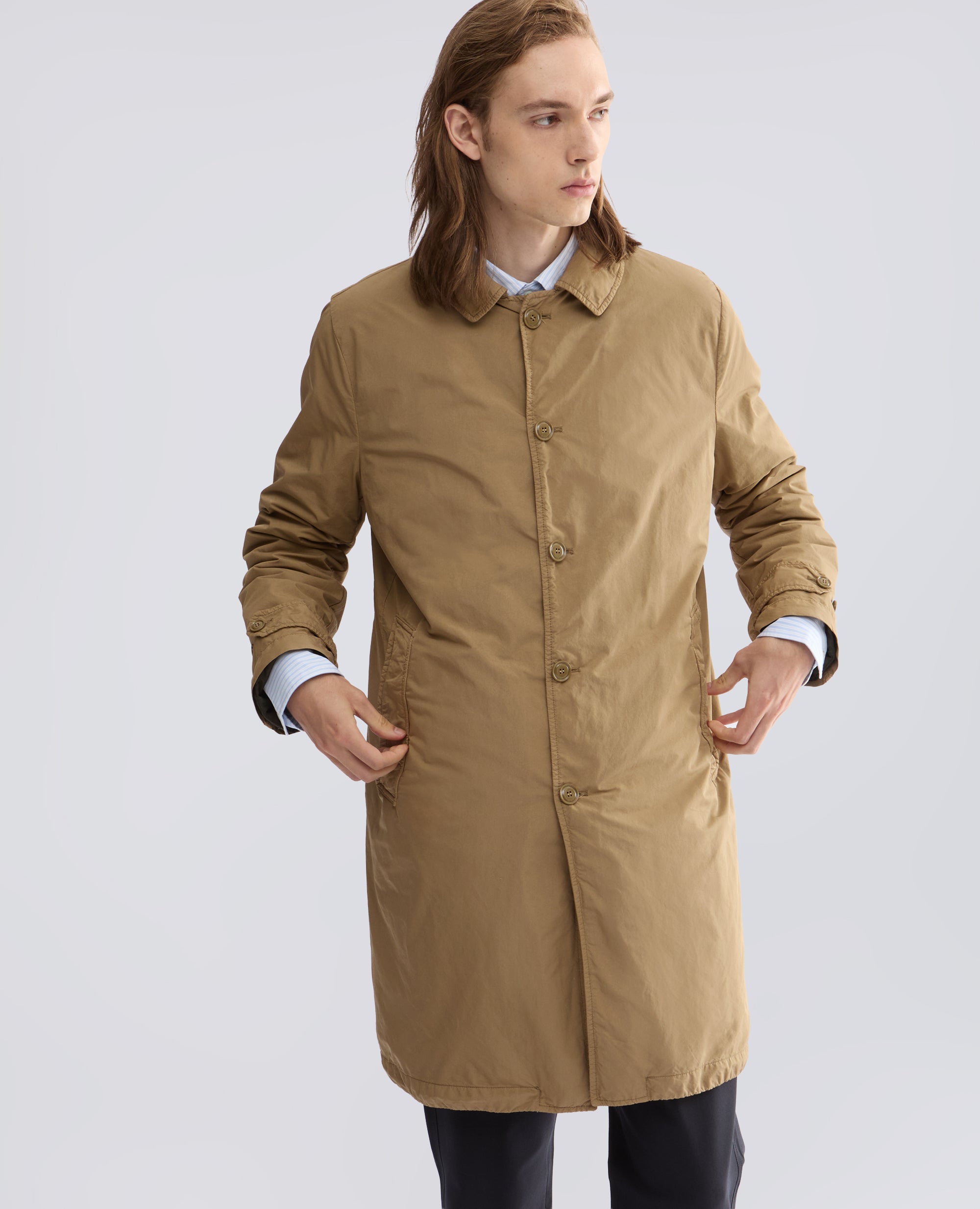 IMPERMEABLE VODKA II EN NYLON MELANGE AVEC OUATE THERMORE® - BEIGE - ASPESI