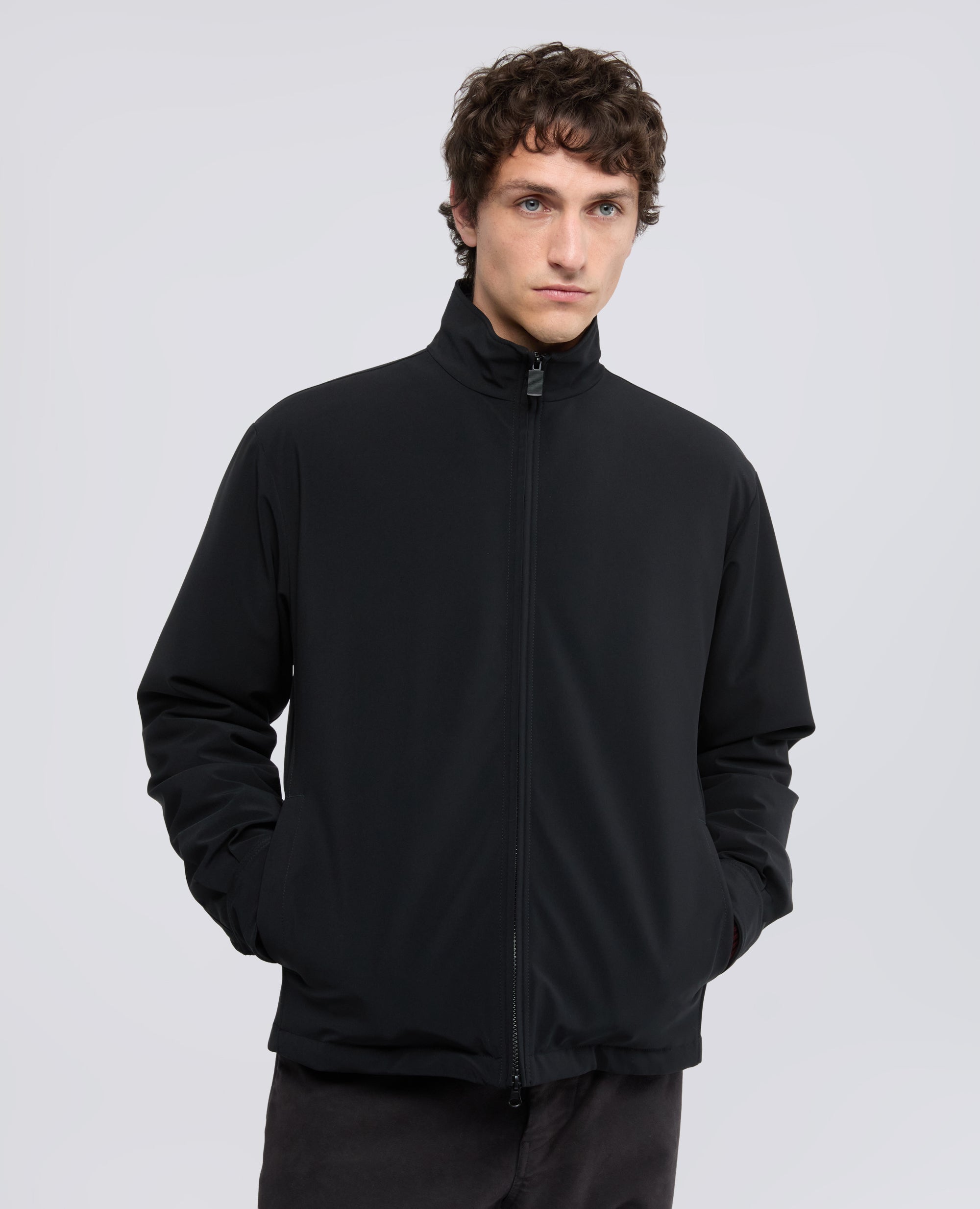 GIUBBOTTO TWILL DI POLIESTERE - NERO - ASPESI