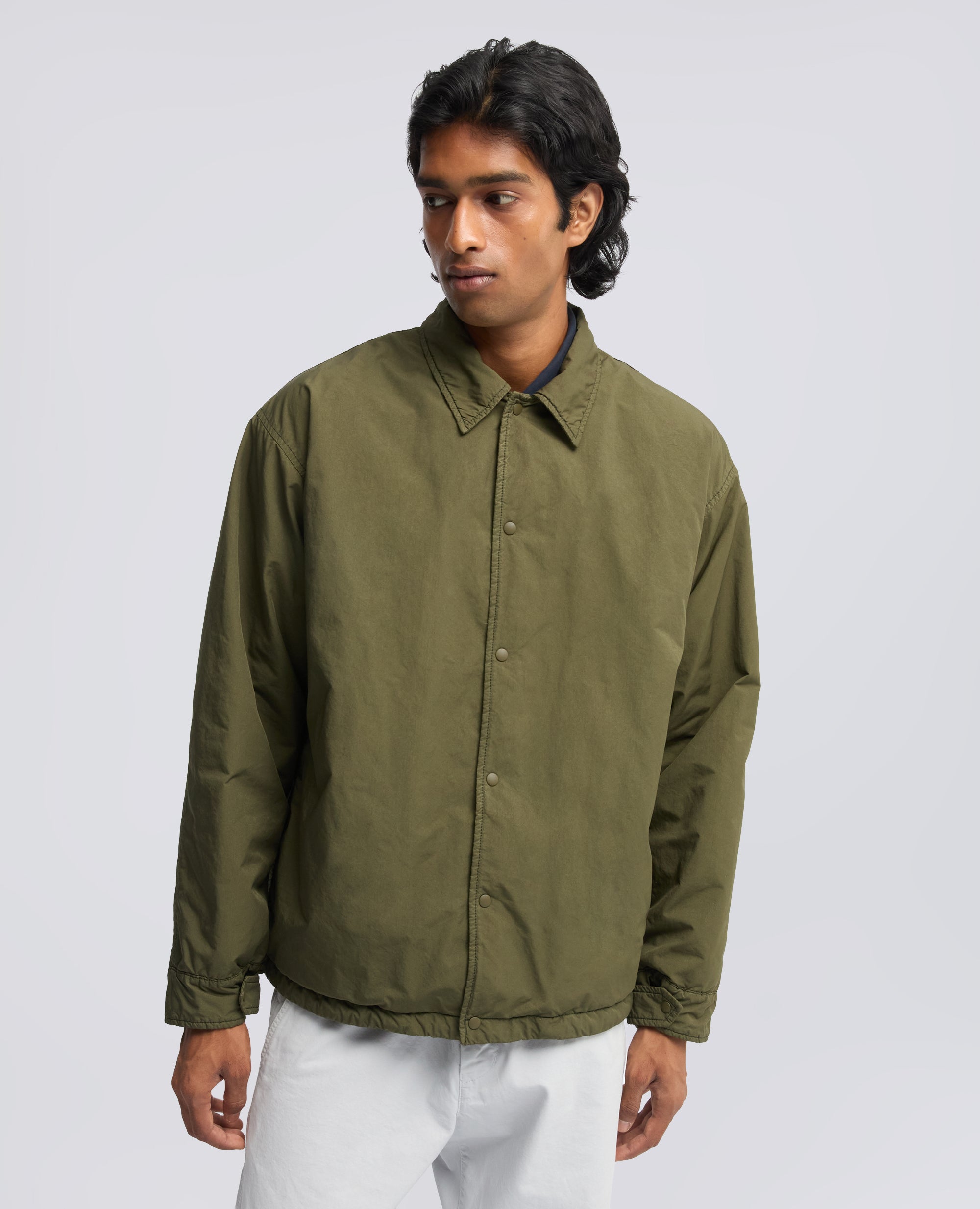 CAMICIA IN TESSUTO MISTO NYLON COMPATTO TINTO CAPO - MILITAIRE - ASPESI