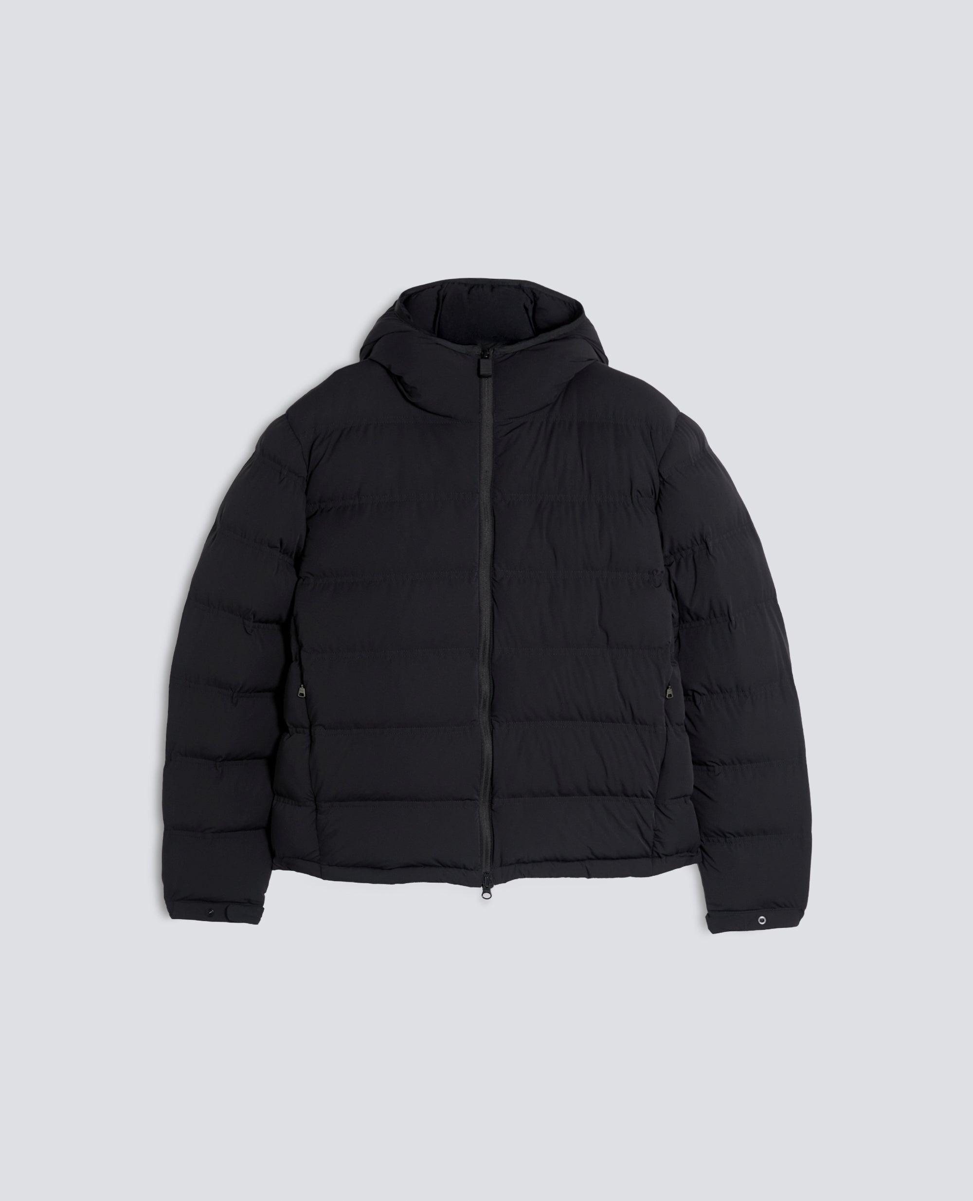 WATTIERTE JACKE AUS NYLON MIT KAPUZE - SCHWARZ - ASPESI