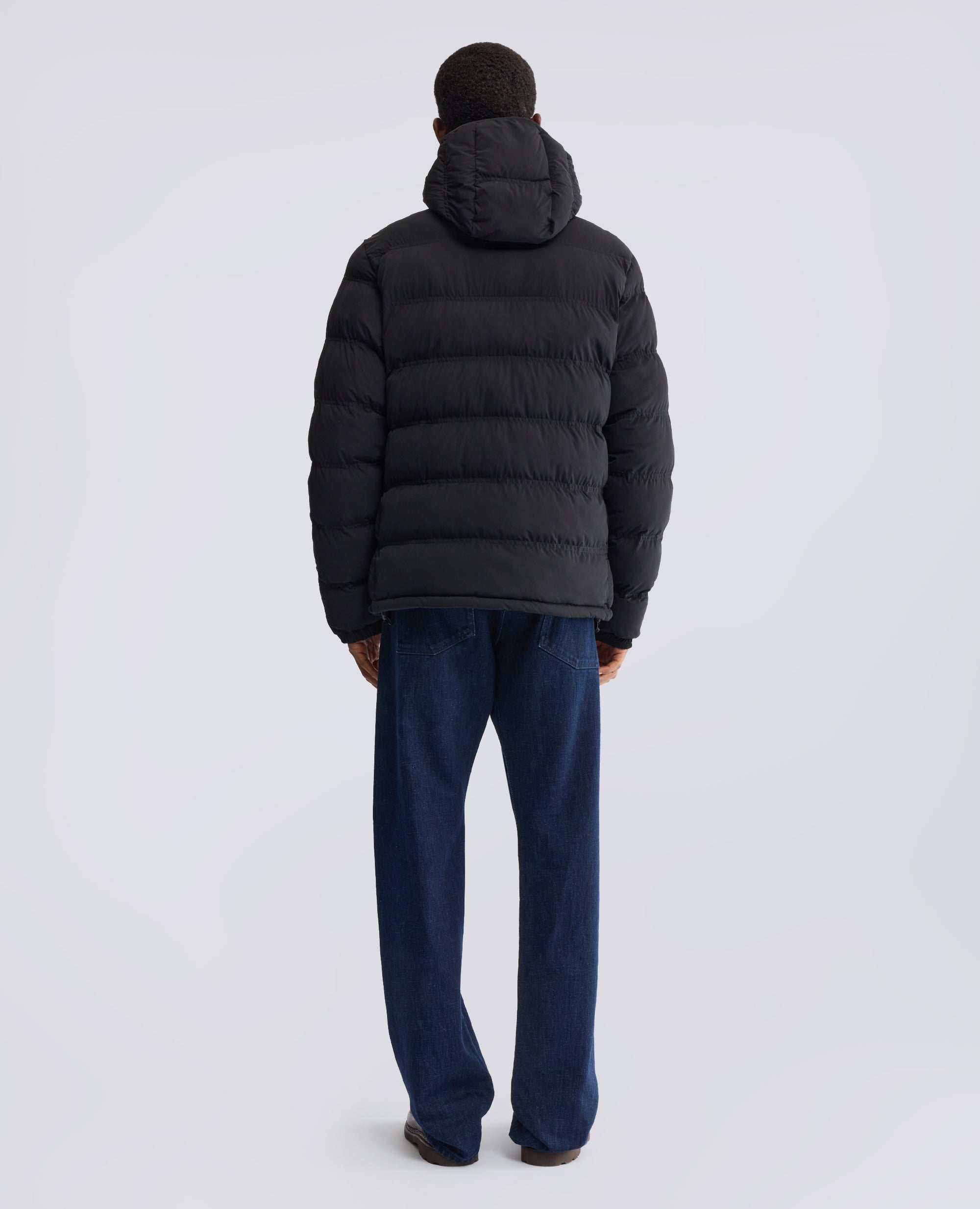WATTIERTE JACKE AUS NYLON MIT KAPUZE - SCHWARZ - ASPESI
