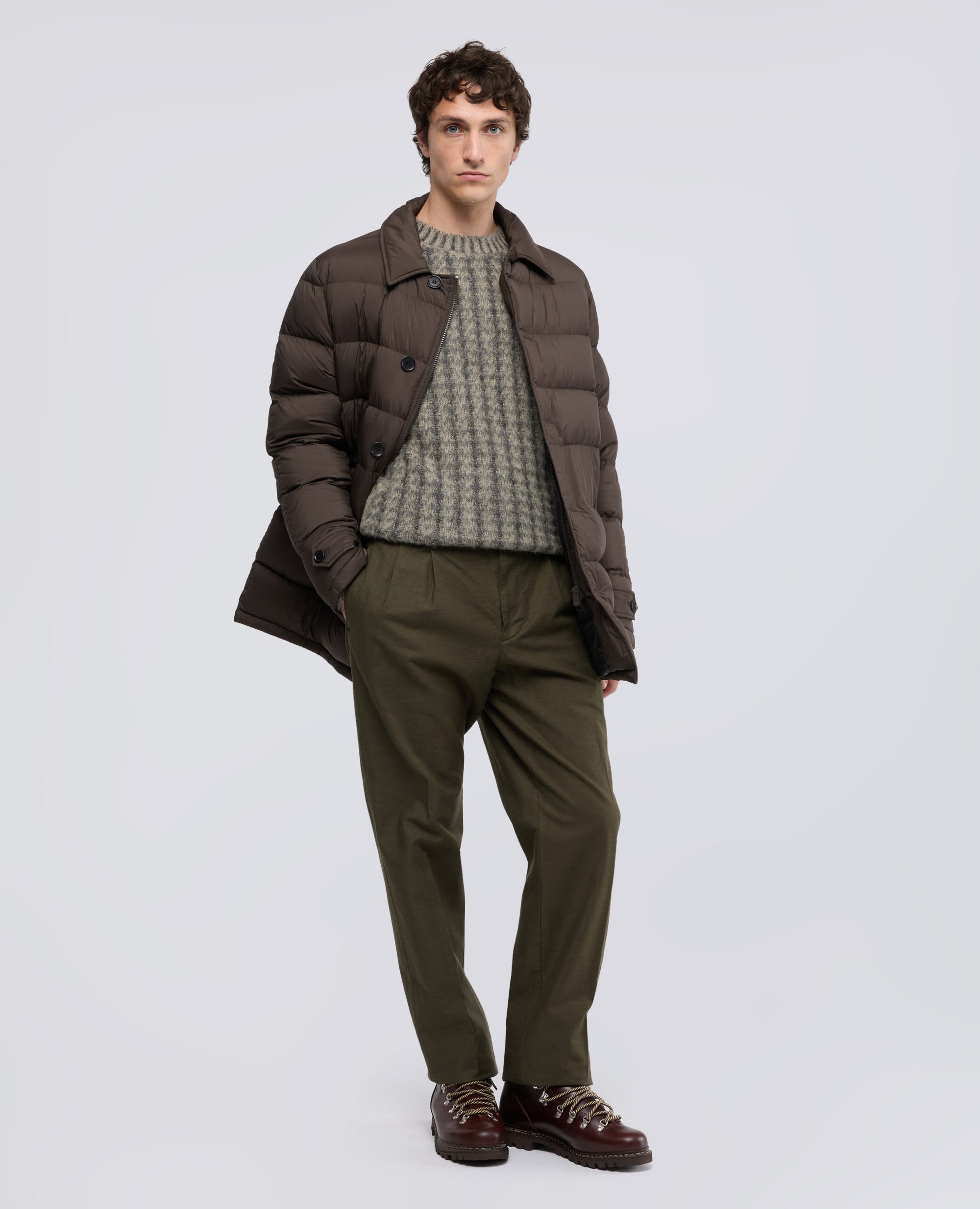 CAPPOTTO IN MICROFIBRA CON IMBOTTITURA - MARRONE - ASPESI