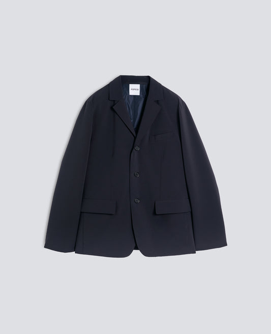 CHAQUETA EN SARGA DE POLIESTER - AZUL - ASPESI