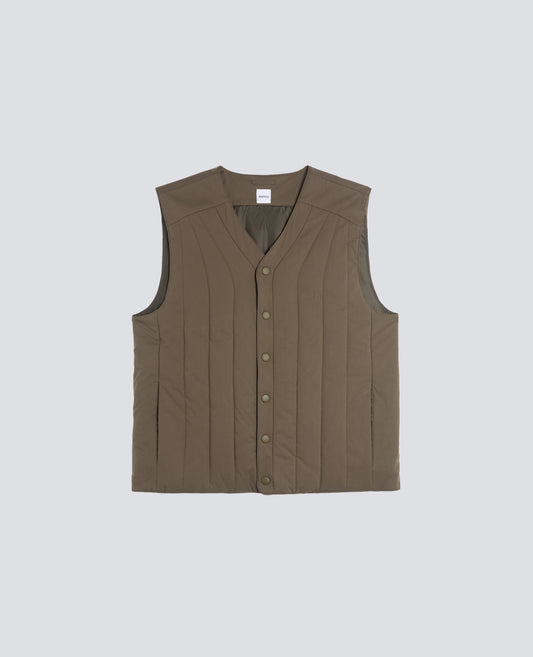 GILET IN POPELINE E NYLON STRETCH - VERDE - ASPESI