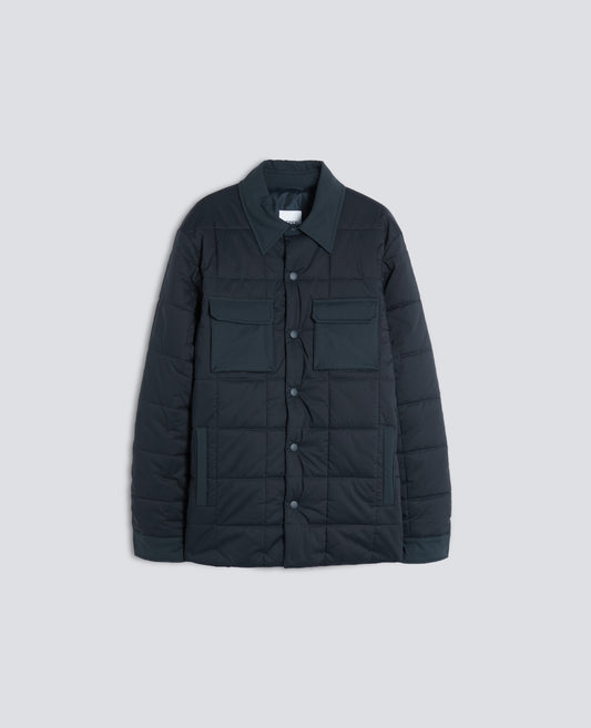 COMFORT STRETCH COTTON AND NYLON POPLIN SHIRT - BLUE - ASPESI
