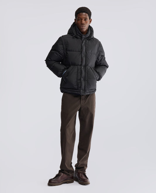 GIUBBOTTO IN TAFFETAS DI NYLON TRASFORMABILE A GILET CON MANICHE STACCABILI - NERO - ASPESI