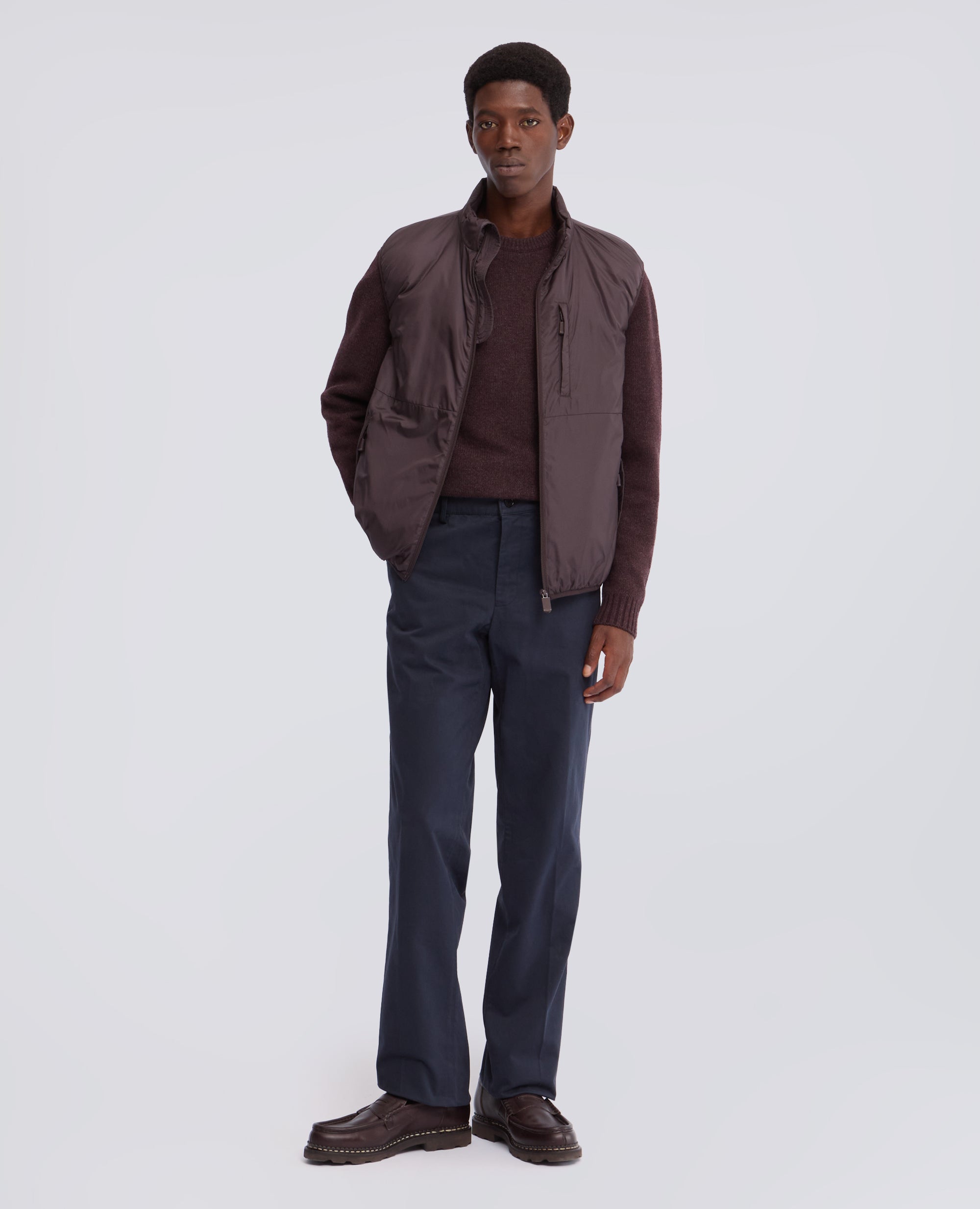 GILET JIL IN NYLON - MARRONE - ASPESI