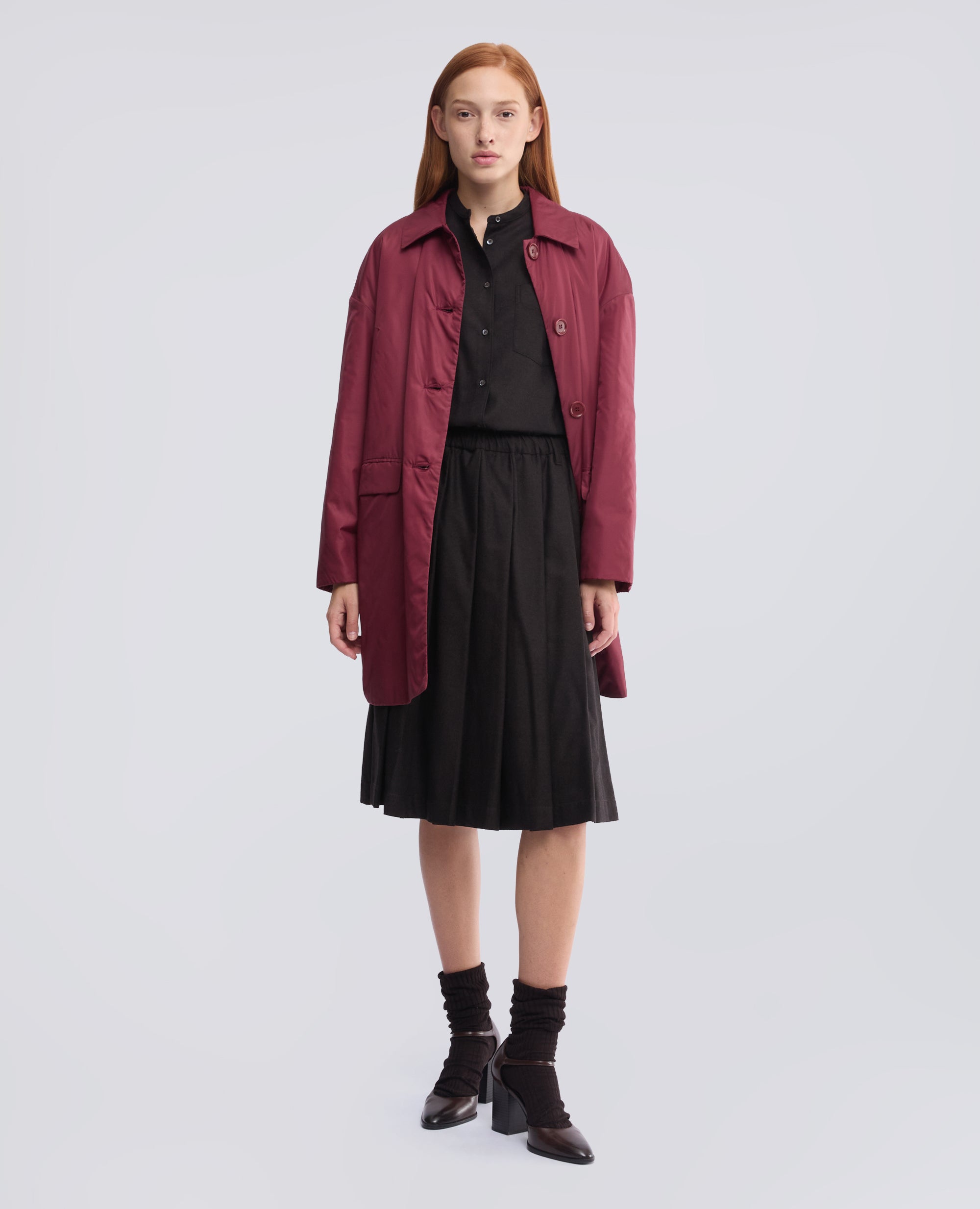 THERMORE-PADDED NYLON COAT - RED - ASPESI