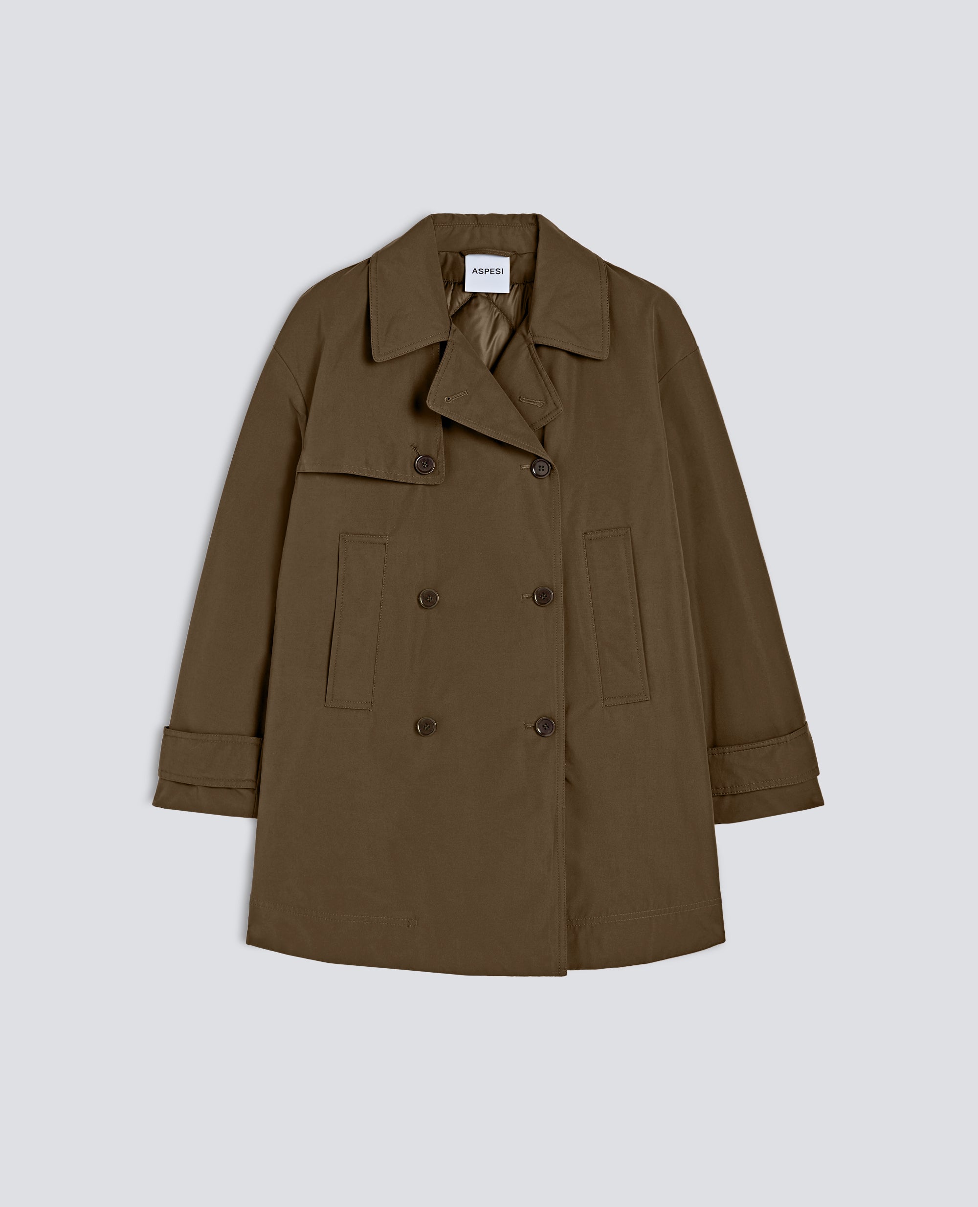 BLOUSON EN TOILE DE MELANGE DE COTON, MATELASSE EN OUATE - VERT - ASPESI