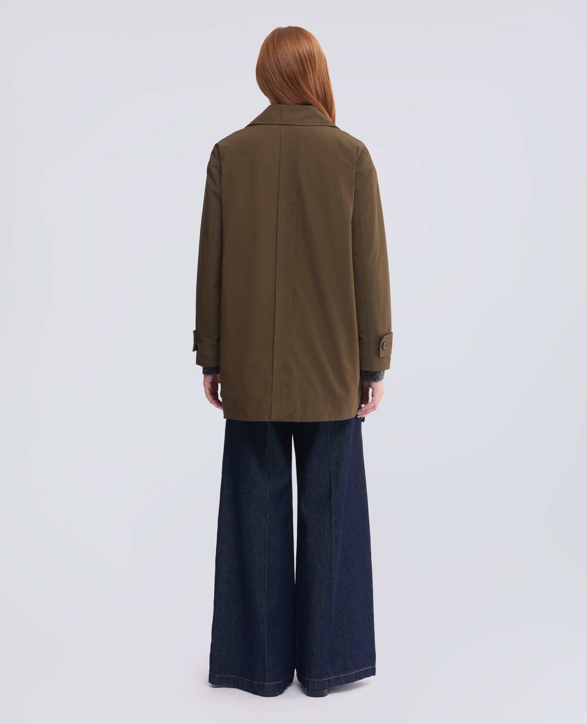 BLOUSON EN TOILE DE MELANGE DE COTON, MATELASSE EN OUATE - VERT - ASPESI