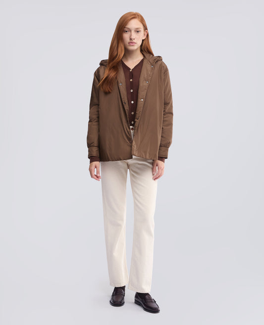 BLOUSON AUS NYLON, WATTIERT MIT THERMORE-WATTIERUNG - BRAUN - ASPESI