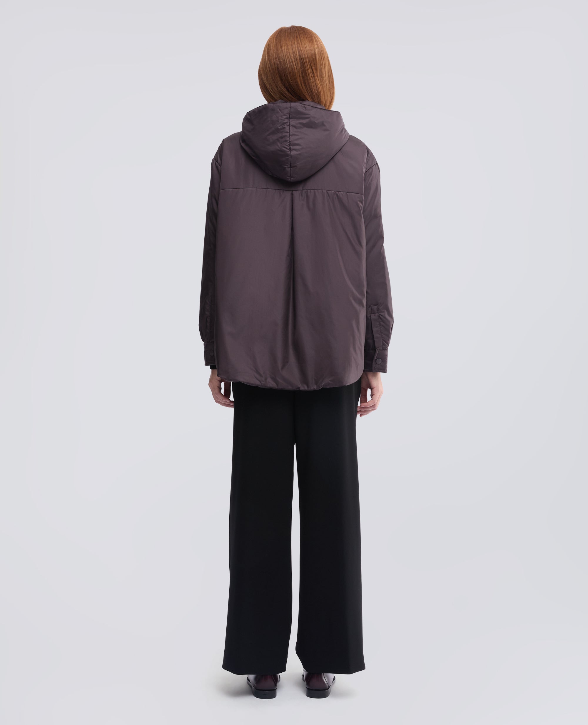GIUBBOTTO IN NYLON IMBOTTITO CON OVATTA THERMORE - MARRONE - ASPESI