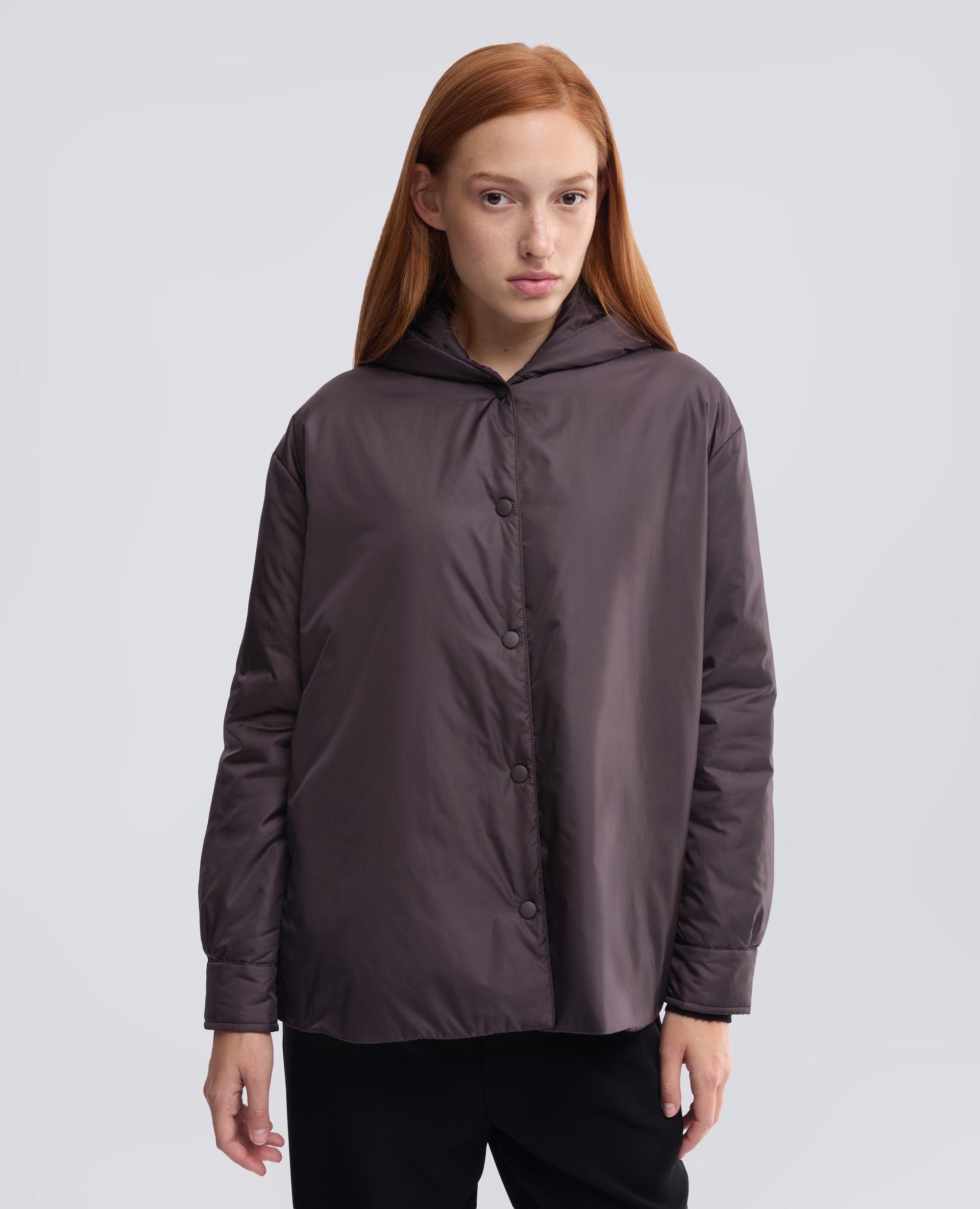 GIUBBOTTO IN NYLON IMBOTTITO CON OVATTA THERMORE - MARRONE - ASPESI