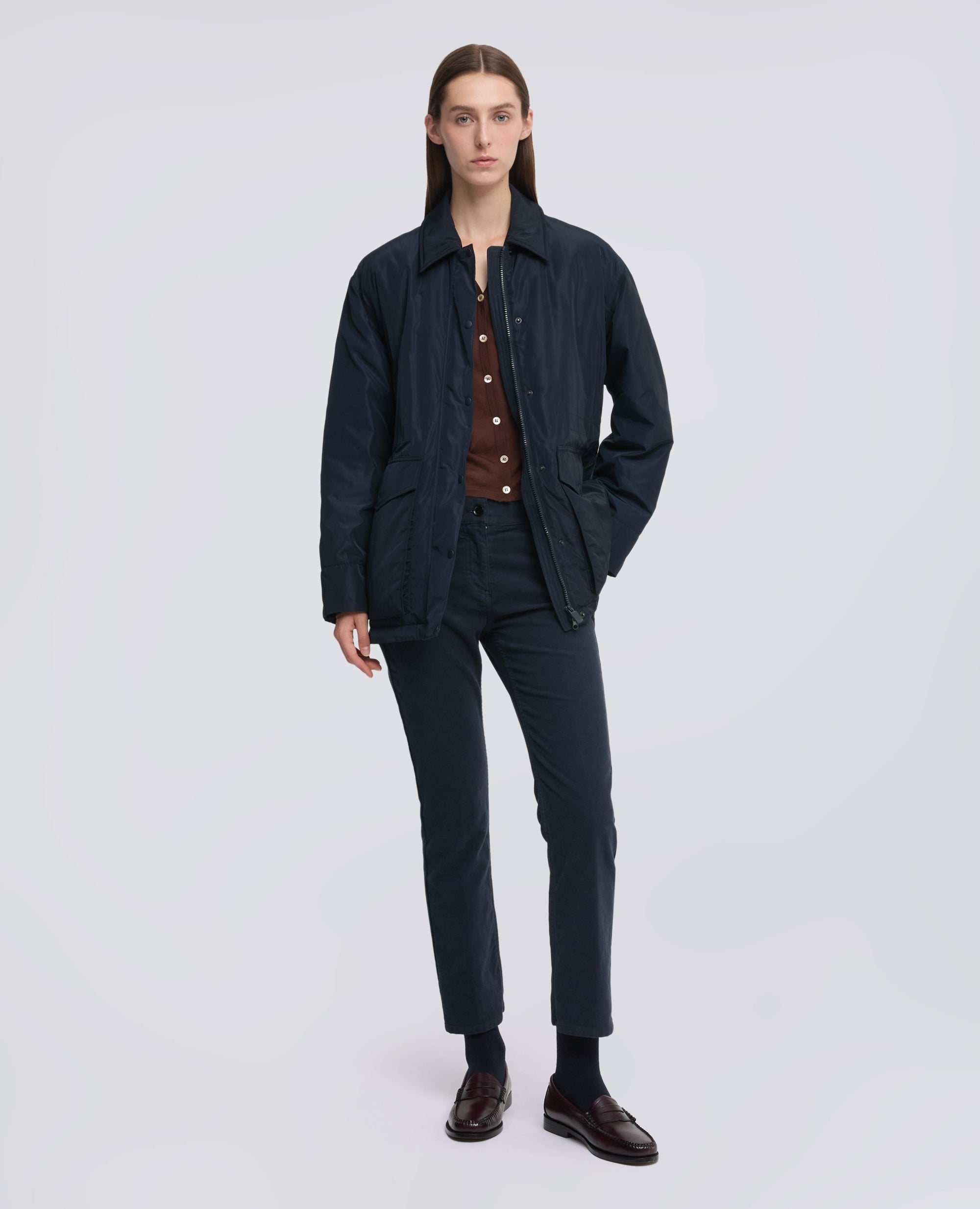 GIACCA IN TAFFETA' DI POLIESTERE IMBOTTITA CON OVATTA - BLU NERO - ASPESI
