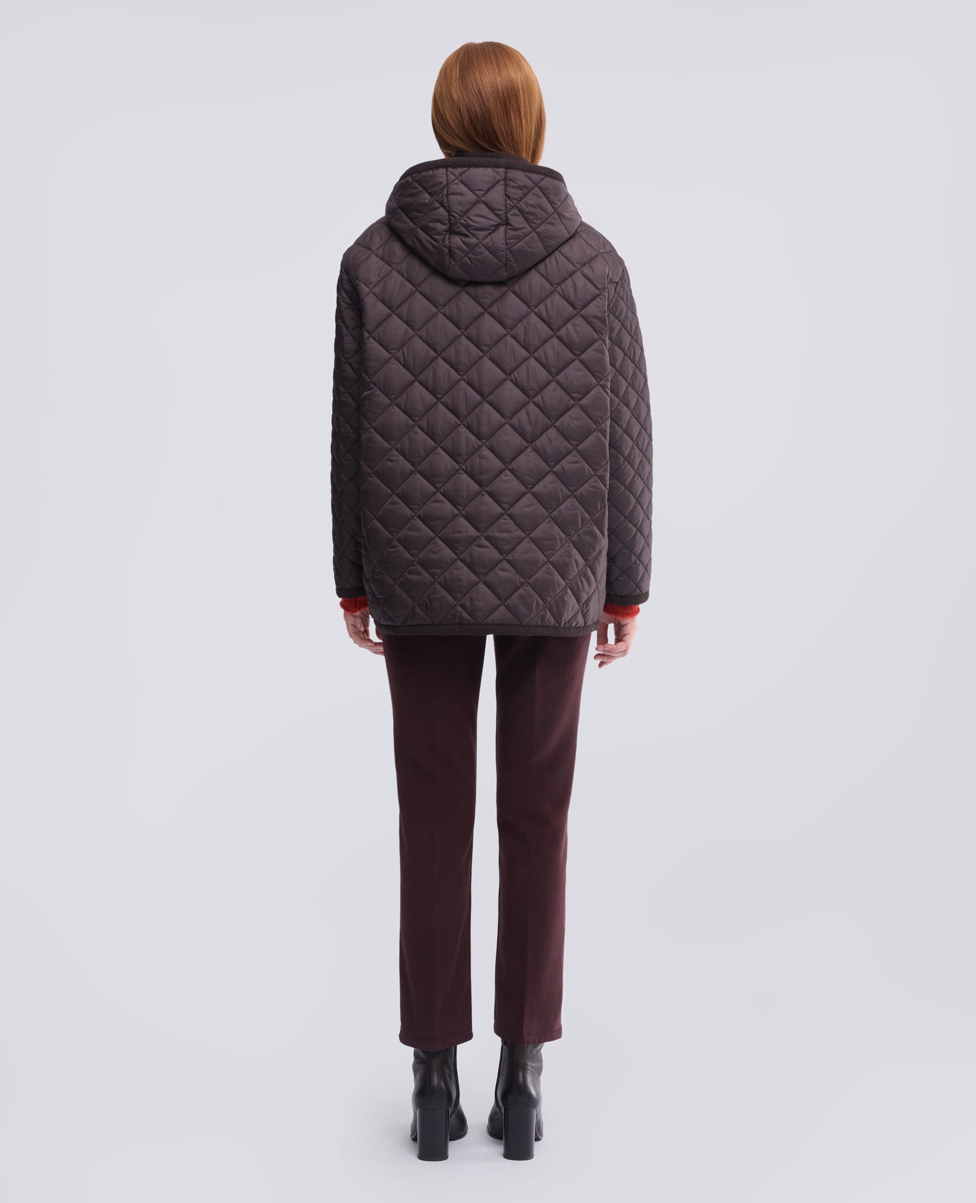 BLOUSON AUS NYLON, WATTIERT MIT WATTIERUNG - BRAUN - ASPESI