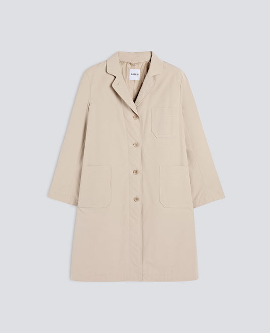 CAPPOTTO IN TELA DI  MISTO COTONE IMBOTTITO IN OVATTA THERMORE - BEIGE - ASPESI