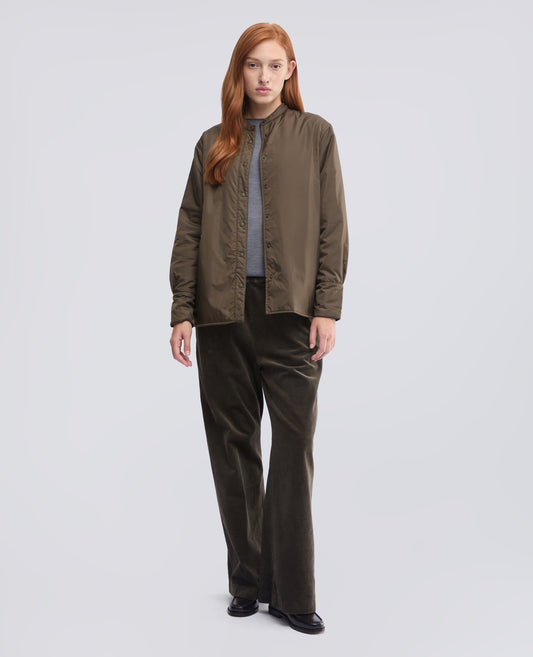 GLUE NYLON PADDED JACKET-SHIRT WITH THERMORE® WADDING - GREEN - ASPESI