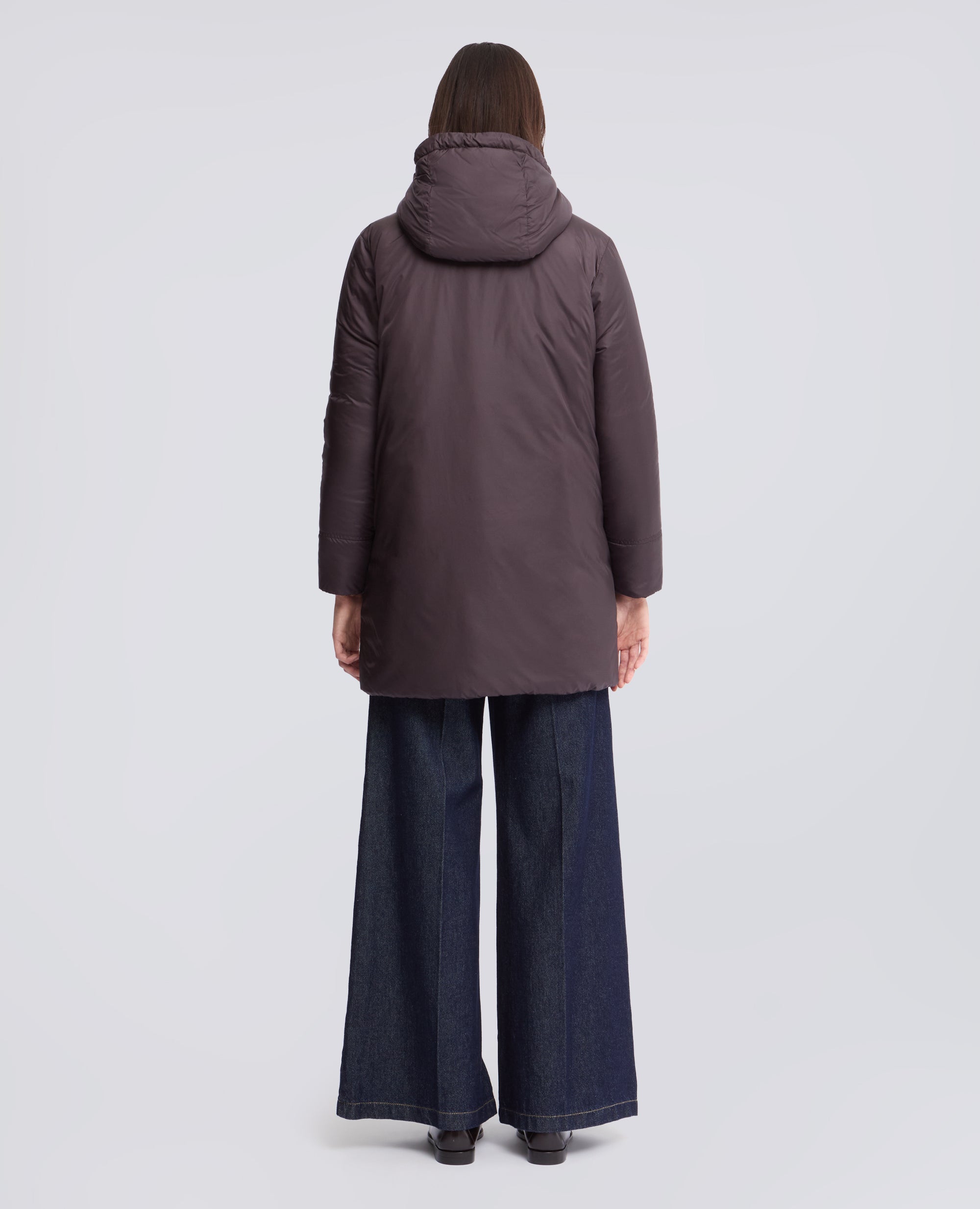 PARKA EN NYLON MATELASSEE DE OUATE - MARRON - ASPESI