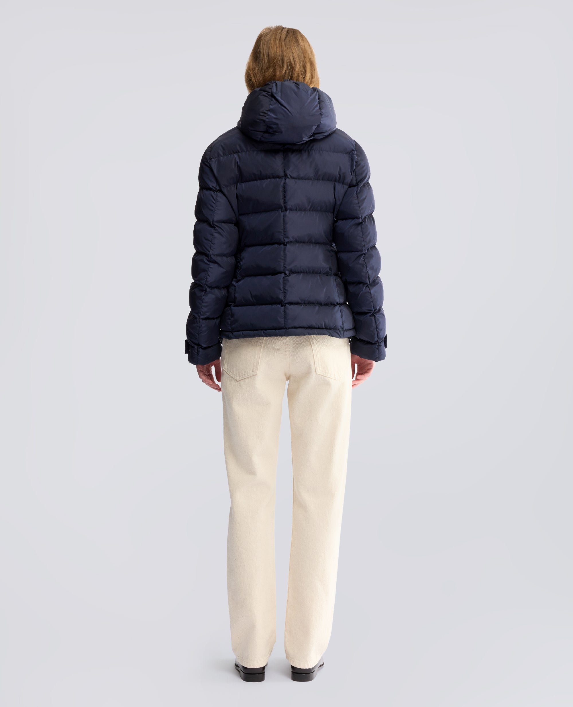 QUILTED NYLON JACKET PADDED WITH WADDING - BLUE - ASPESI
