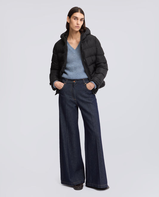 GESTEPPTES BLOUSON AUS NYLON, WATTIERT MIT WATTIERUNG - SCHWARZ - ASPESI