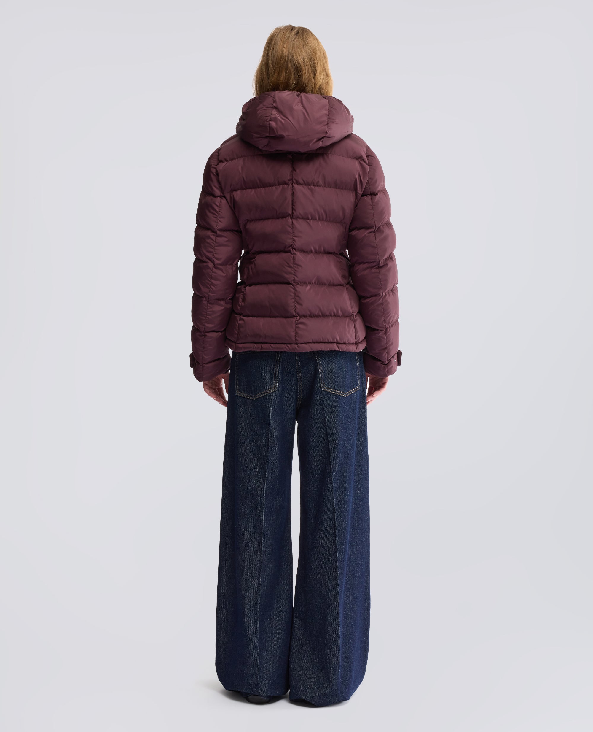BLOUSON MATELASSE EN NYLON GARNI DE OUATE - ROUGE - ASPESI