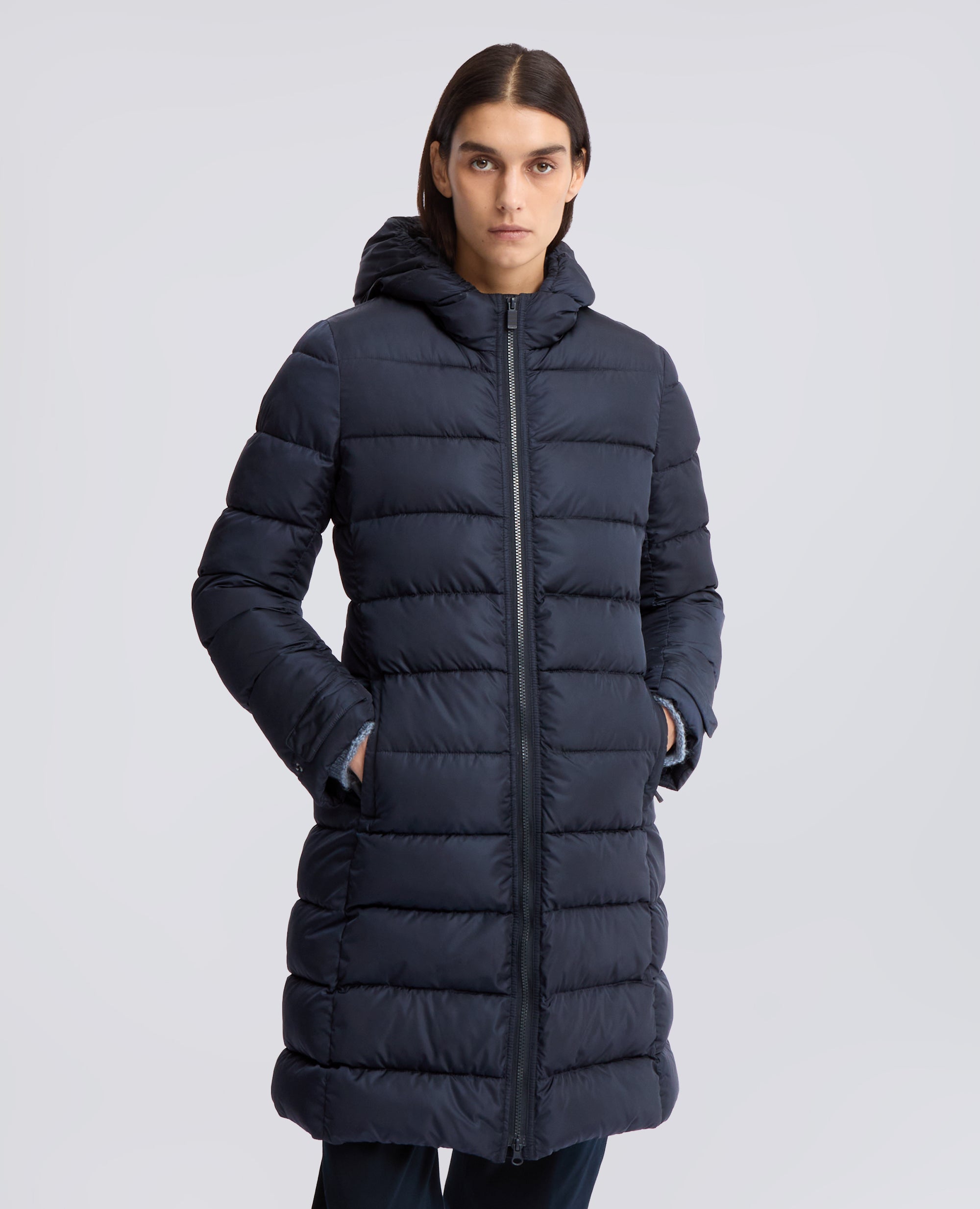 CAPPOTTO TRAPUNTATO IN NYLON RICICLATO - BLU - ASPESI