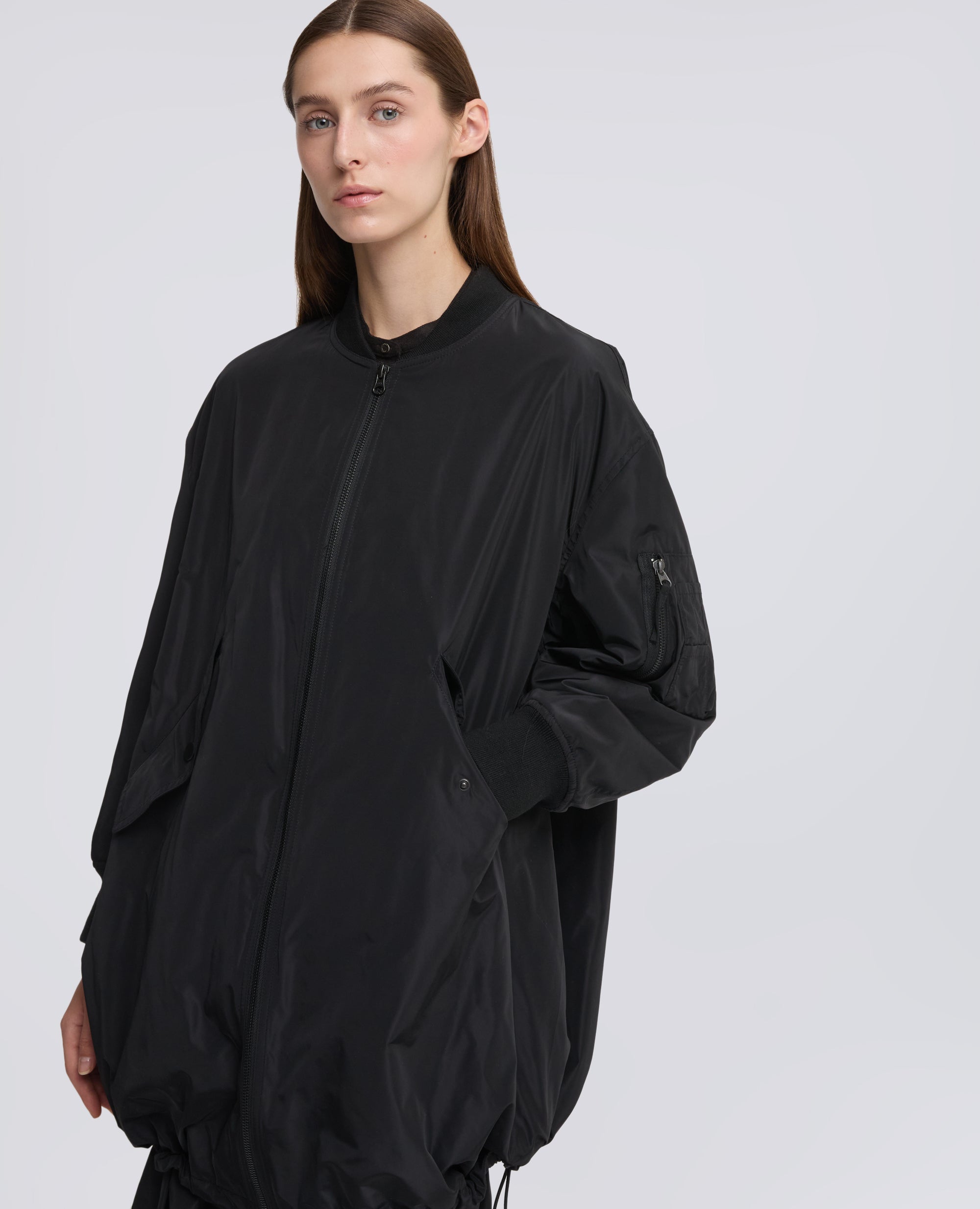 GIUBBOTTO/BOMBER IN TESSUTO TECNICO IMBOTTITO CON OVATTA THERMORE - NEGRO - ASPESI