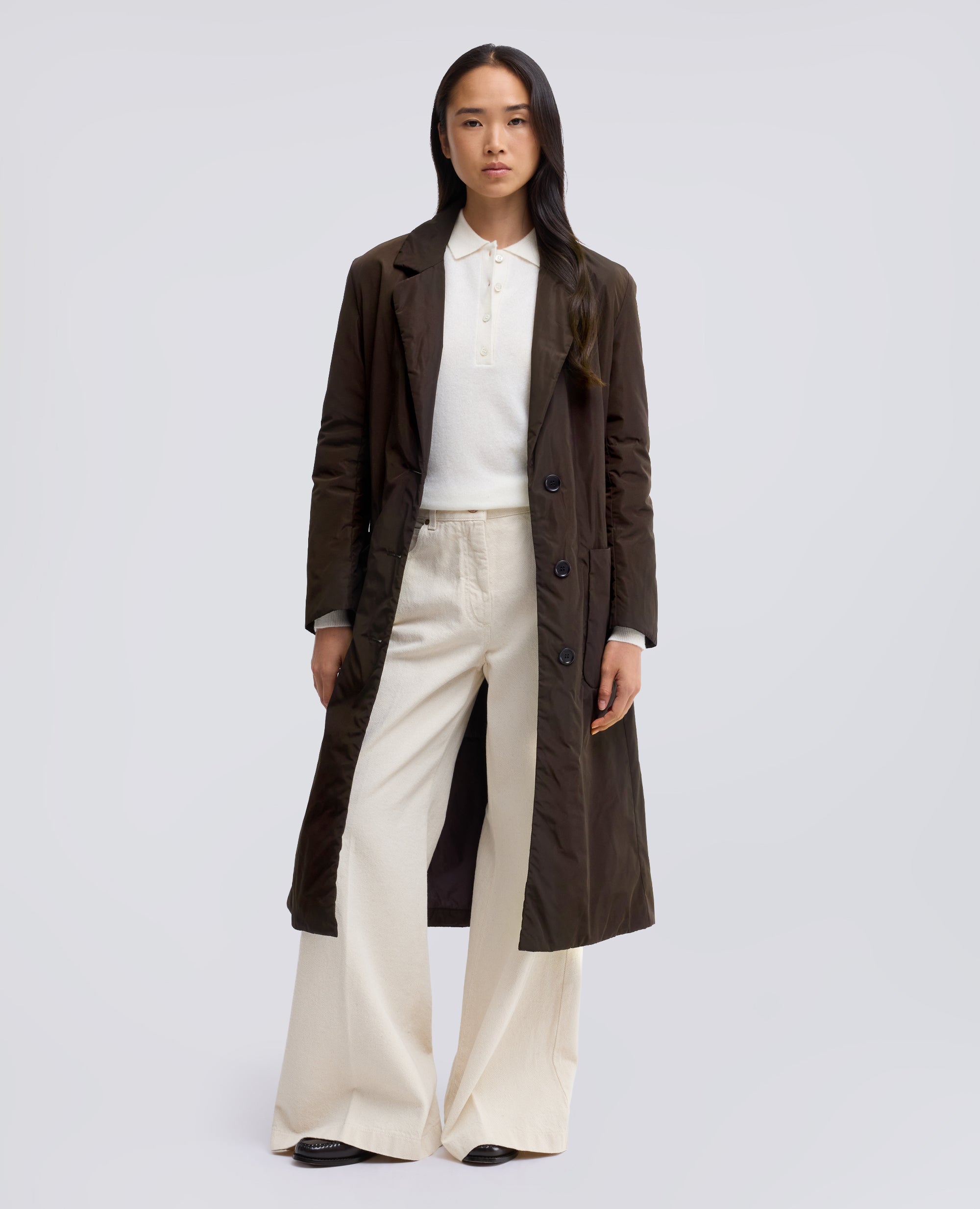 CAPPOTTO TECNICO IMBOTTITO IN OVATTA THERMORE - MARRONE - ASPESI