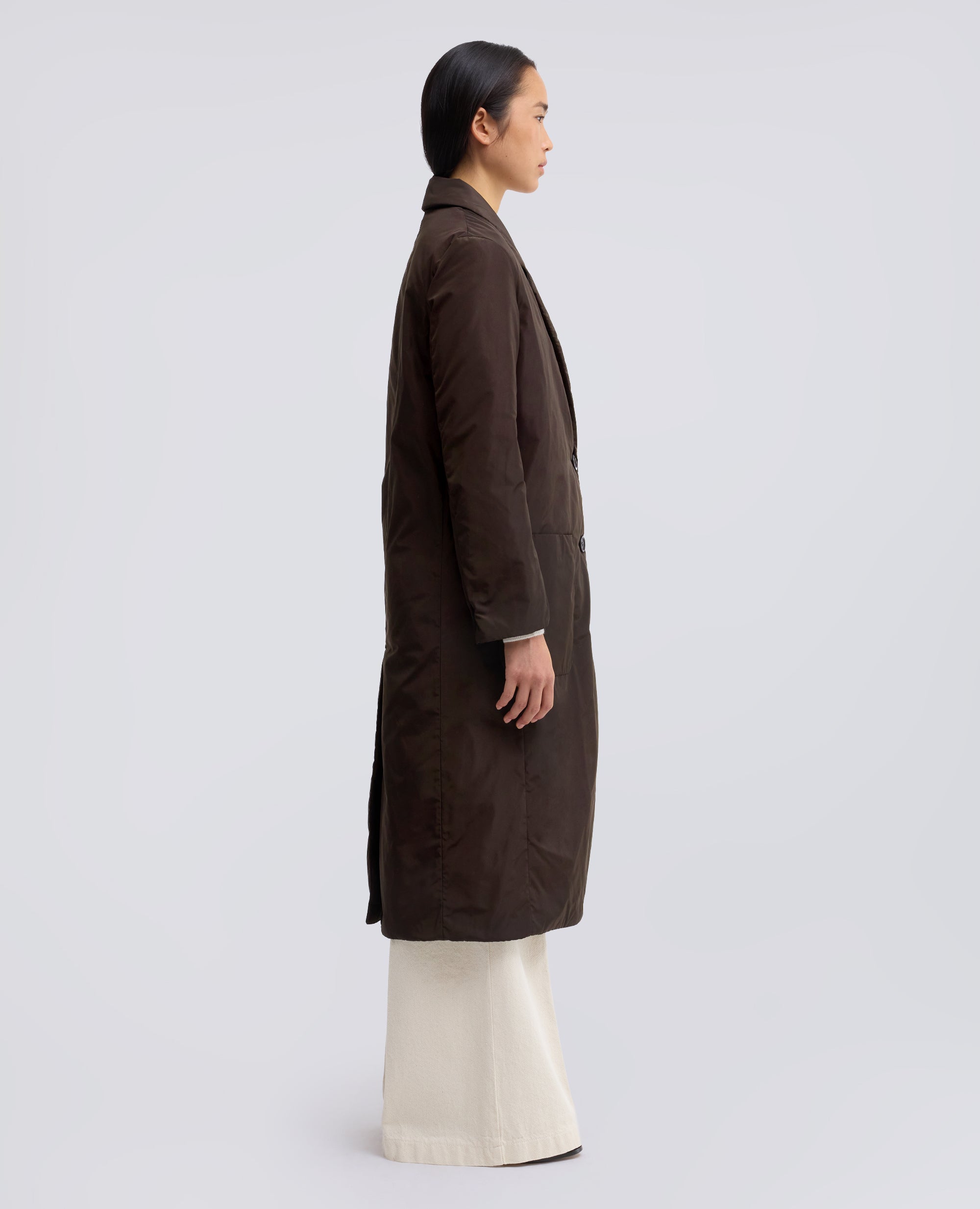 CAPPOTTO TECNICO IMBOTTITO IN OVATTA THERMORE - MARRONE - ASPESI