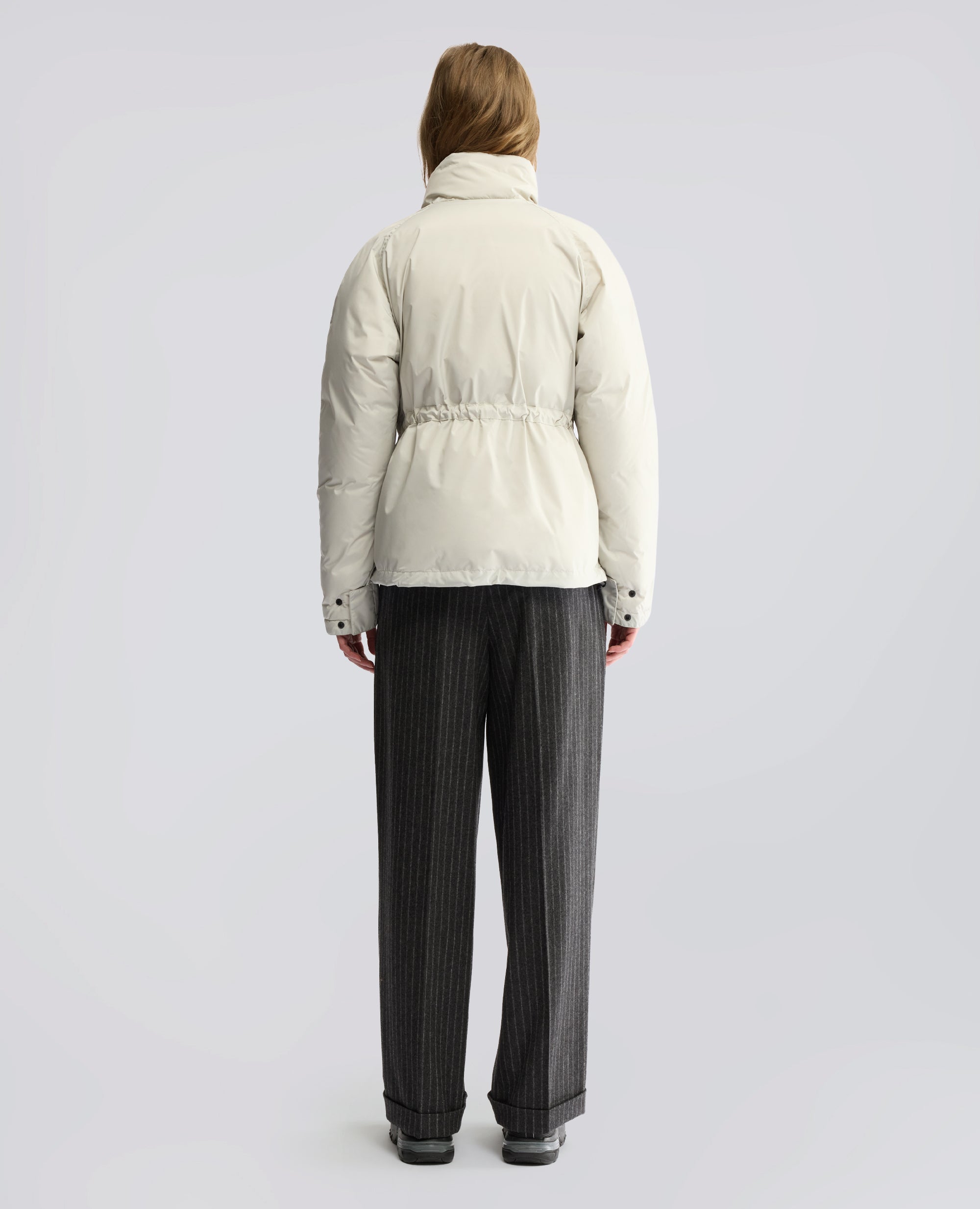 BLOUSON AUS TAFT - GRAU - ASPESI