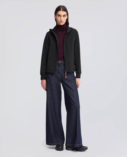 BLOUSON AUS COMFORT-NYLON - SCHWARZ - ASPESI