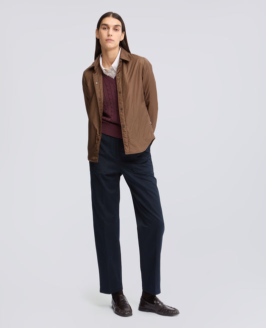 HEMDJACKE -GLUE- AUS NYLON, WATTIERT MIT THERMORE-WATTIERUNG - BRAUN - ASPESI
