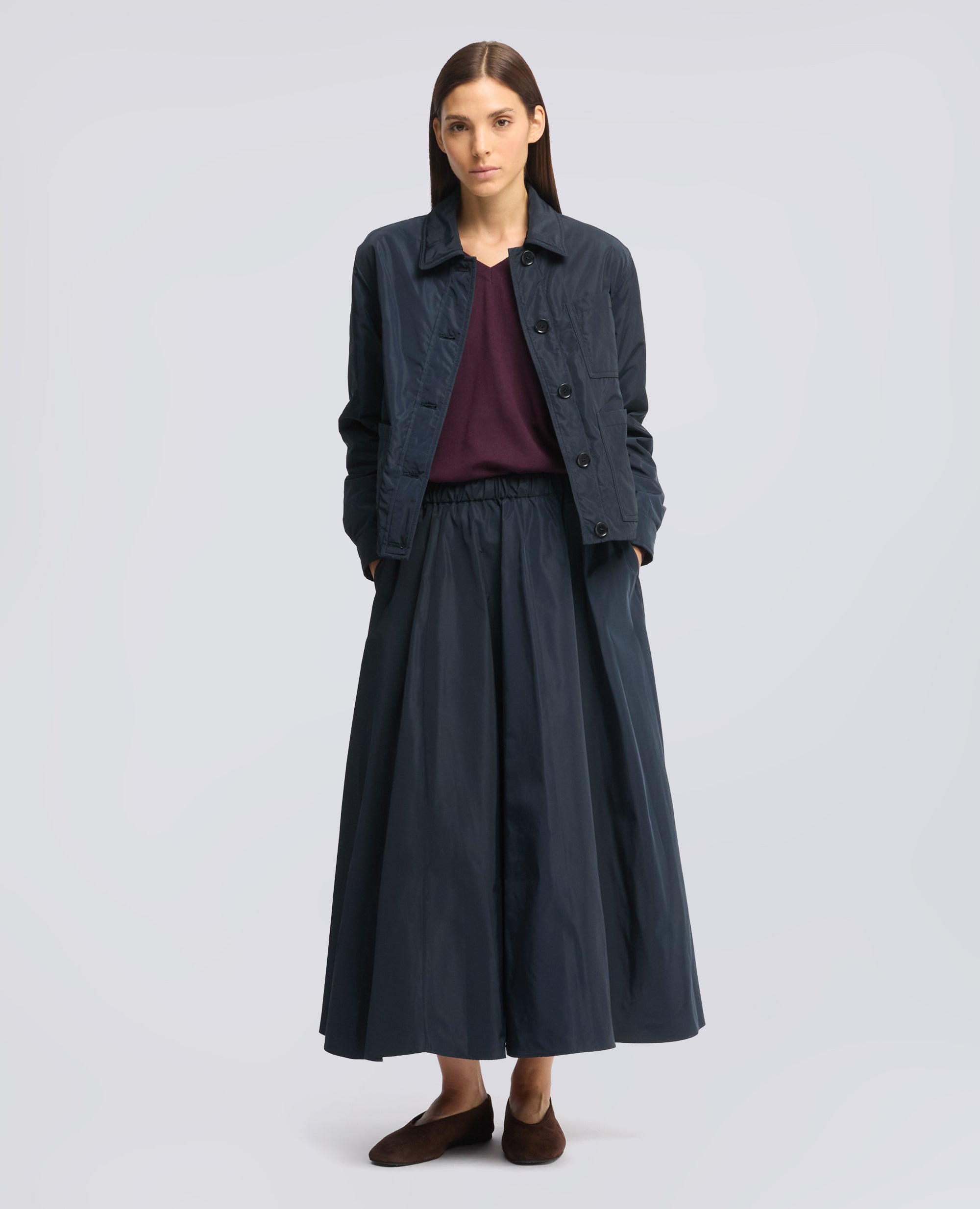 MAGLIA SCOLLO A -V- IN LANA MERINOS - BARBERA - ASPESI