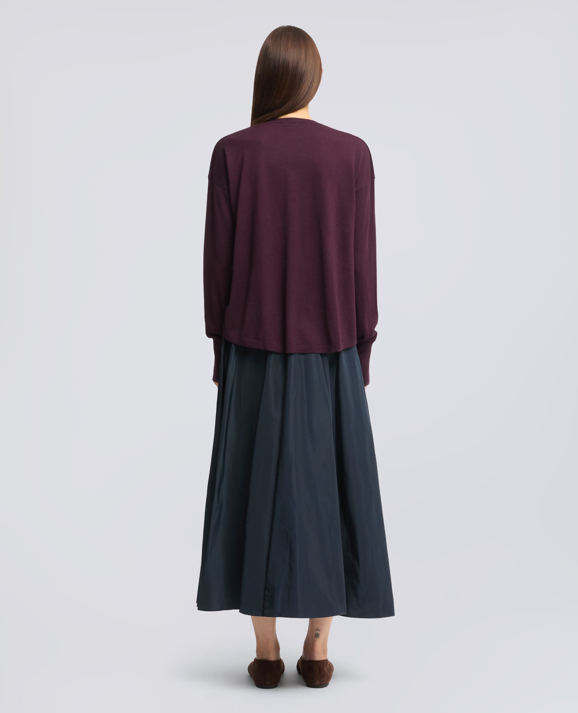 MAGLIA SCOLLO A -V- IN LANA MERINOS - BARBERA - ASPESI