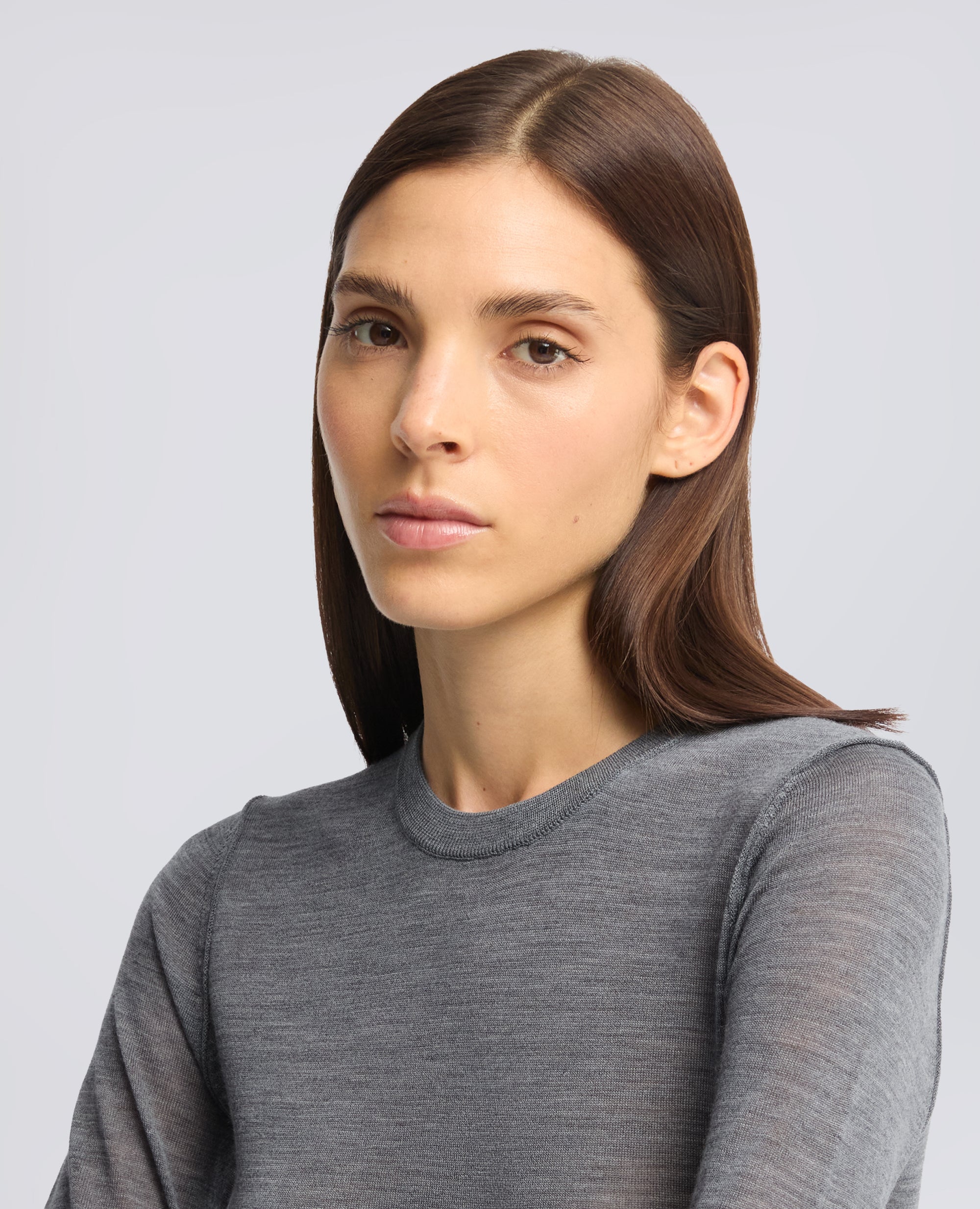  MAGLIA GIROCOLLO IN LANA MERINOS ULTRALIGHT - GREY - ASPESI