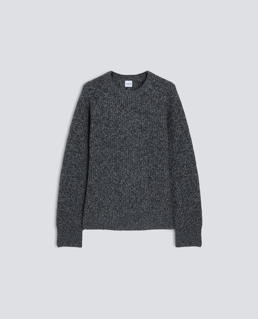 MAGLIA GIROCOLLO A COSTE IN LANA - GRIS