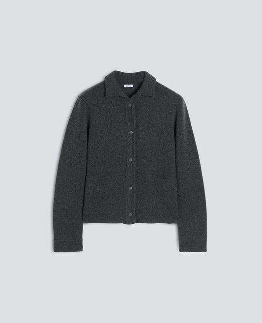 GIACCA IN MAGLIA DI LANA E CASHMERE - ANTRACITA
