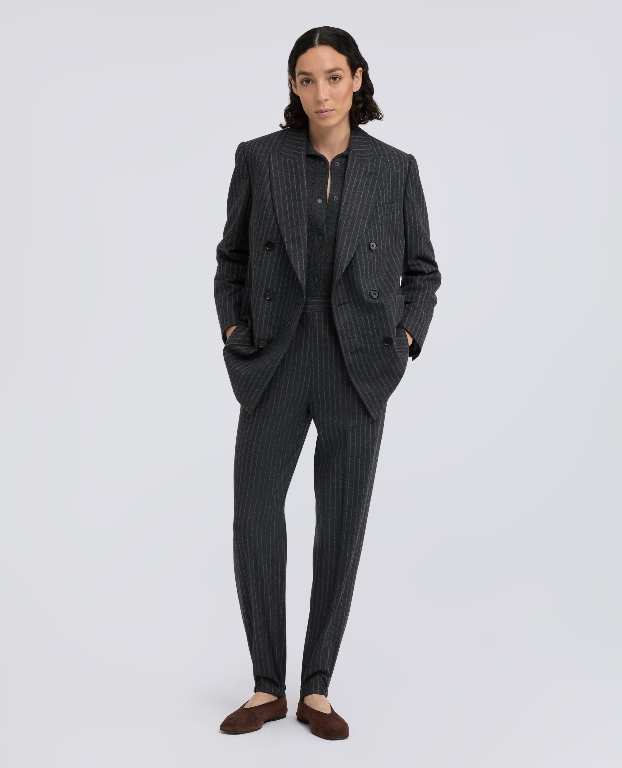 GIACCA IN MAGLIA DI LANA E CASHMERE - ANTRACITE - ASPESI