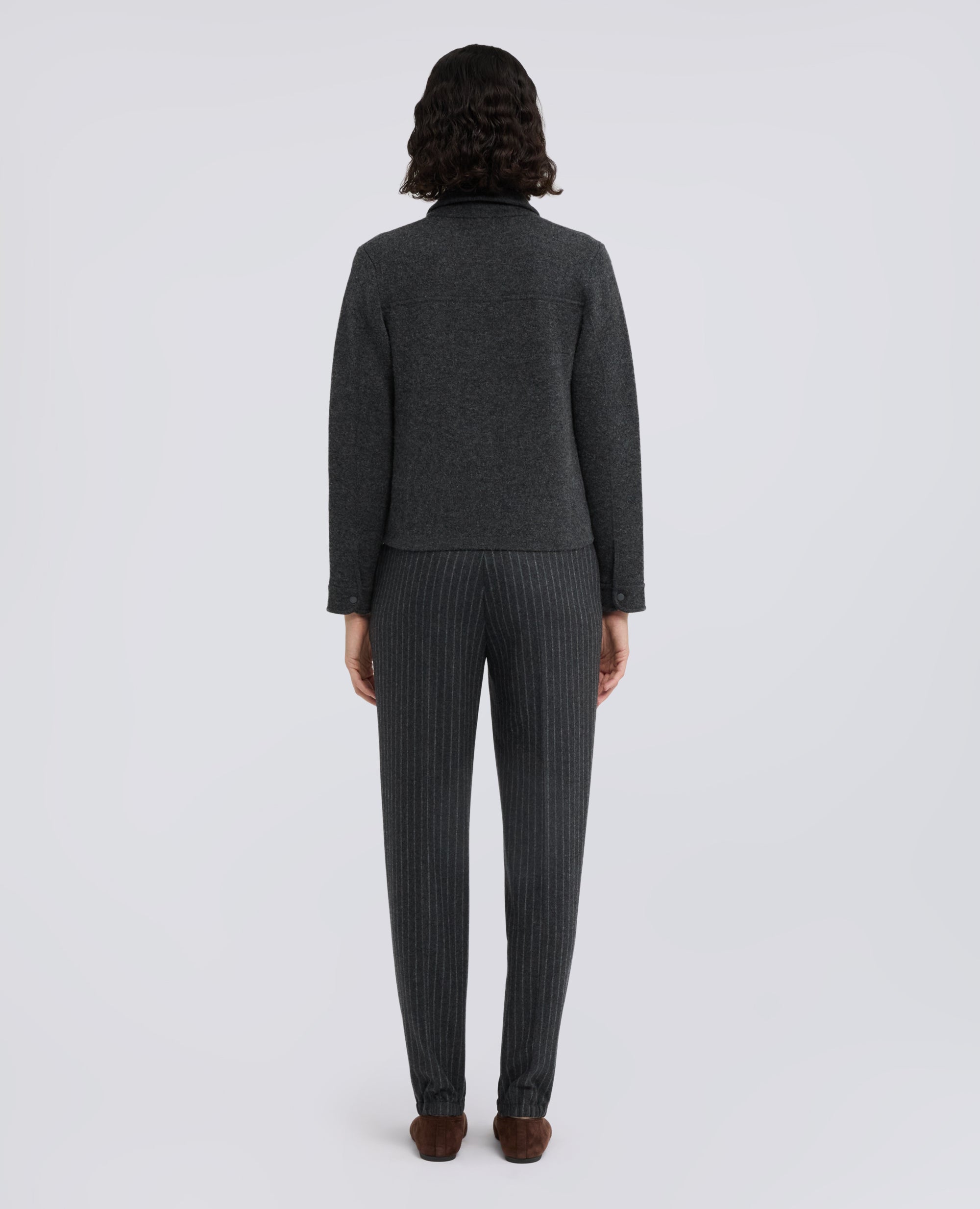 GIACCA IN MAGLIA DI LANA E CASHMERE - ANTRACITE - ASPESI