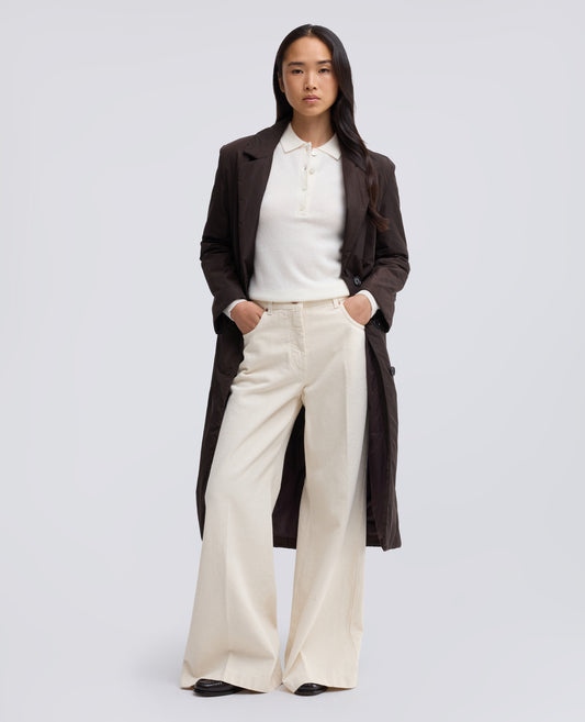 PURE CASHMERE LONG-SLEEVE POLO - NATURALE - ASPESI