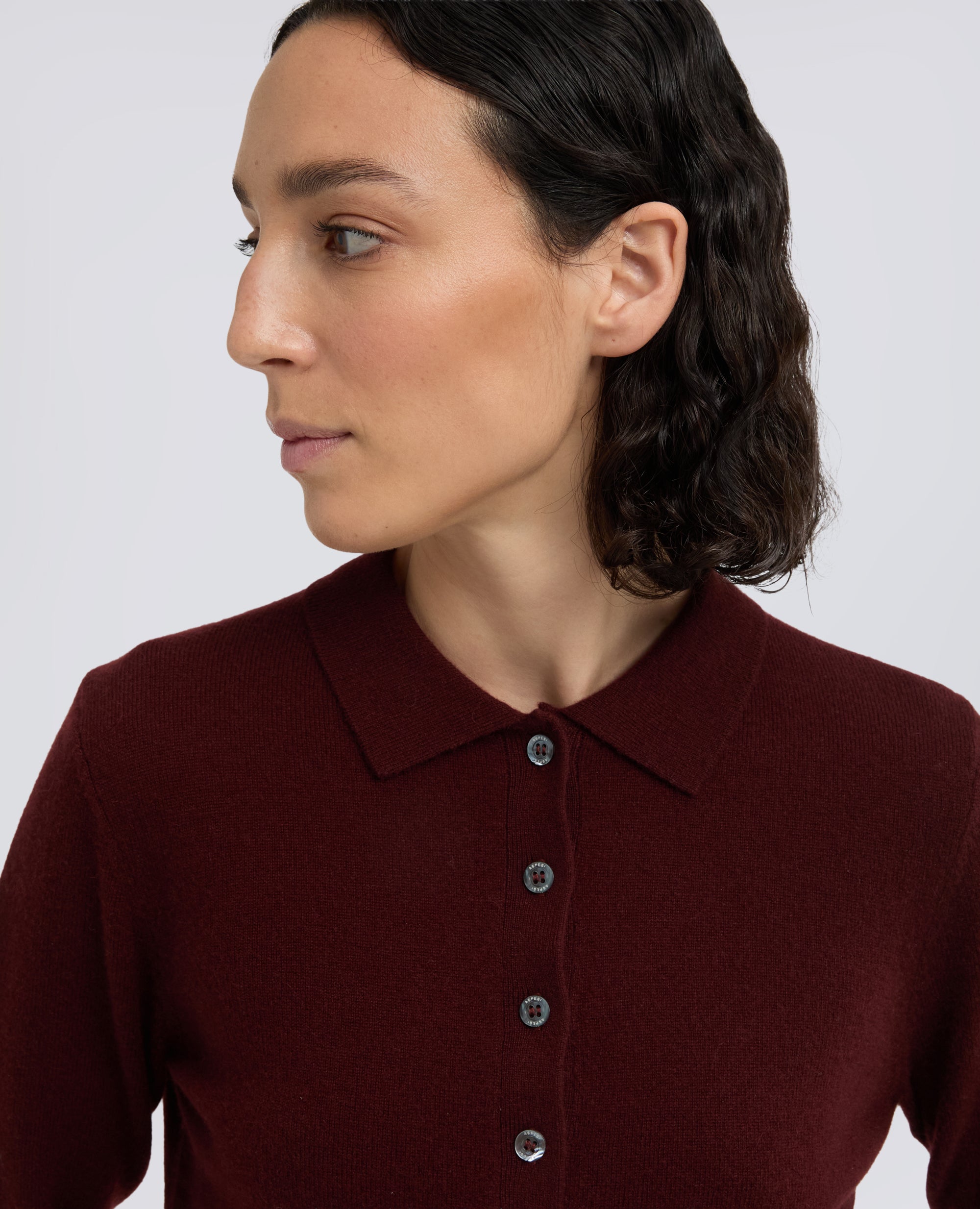 POLO A MANICHE LUNGHE IN PURO CASHMERE - BARBERA - ASPESI