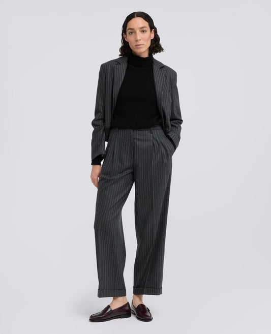 MAGLIA DOLCEVITA IN LANA, YAK E CASHMERE - NERO
