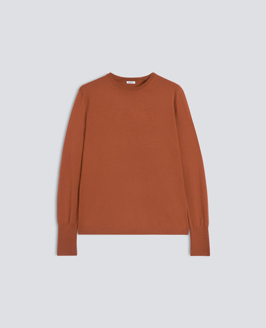 MAGLIA GIROCOLLO IN LANA MERINOS - ZUCCA